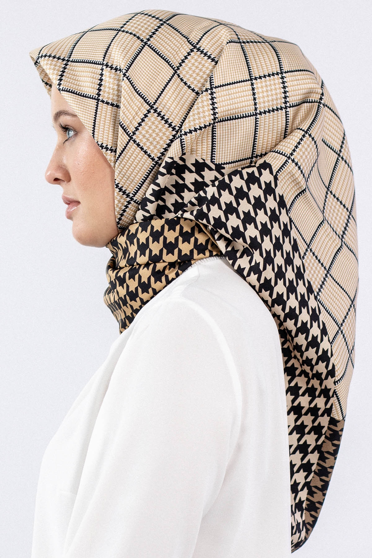 Dg7614 İpek Eşarp - Gold - 2