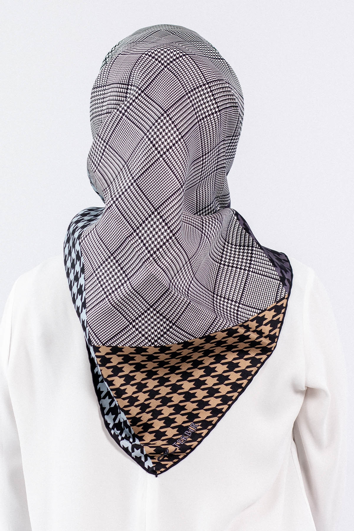 Dg7614 İpek Eşarp - Krem_murdum - 2