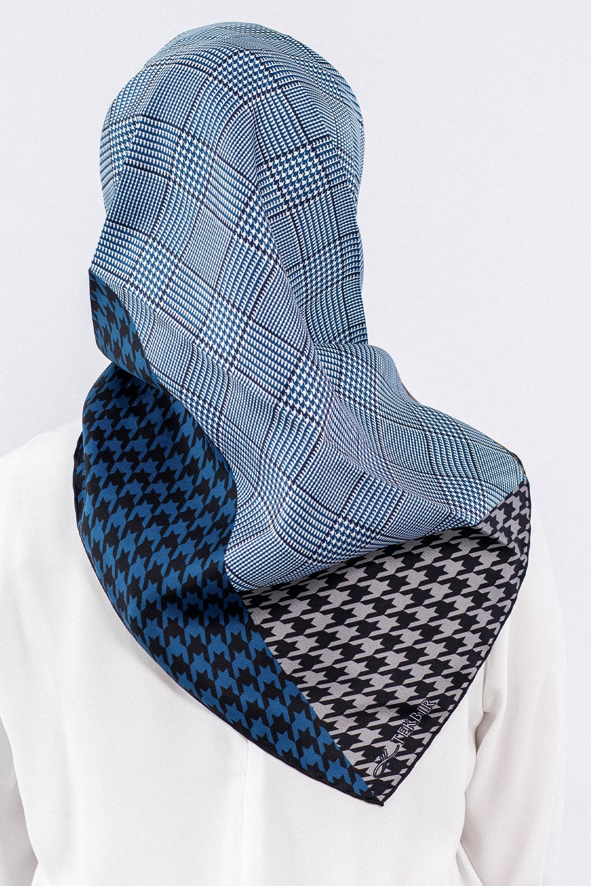 Dg7614 İpek Eşarp - Lacivert - 3