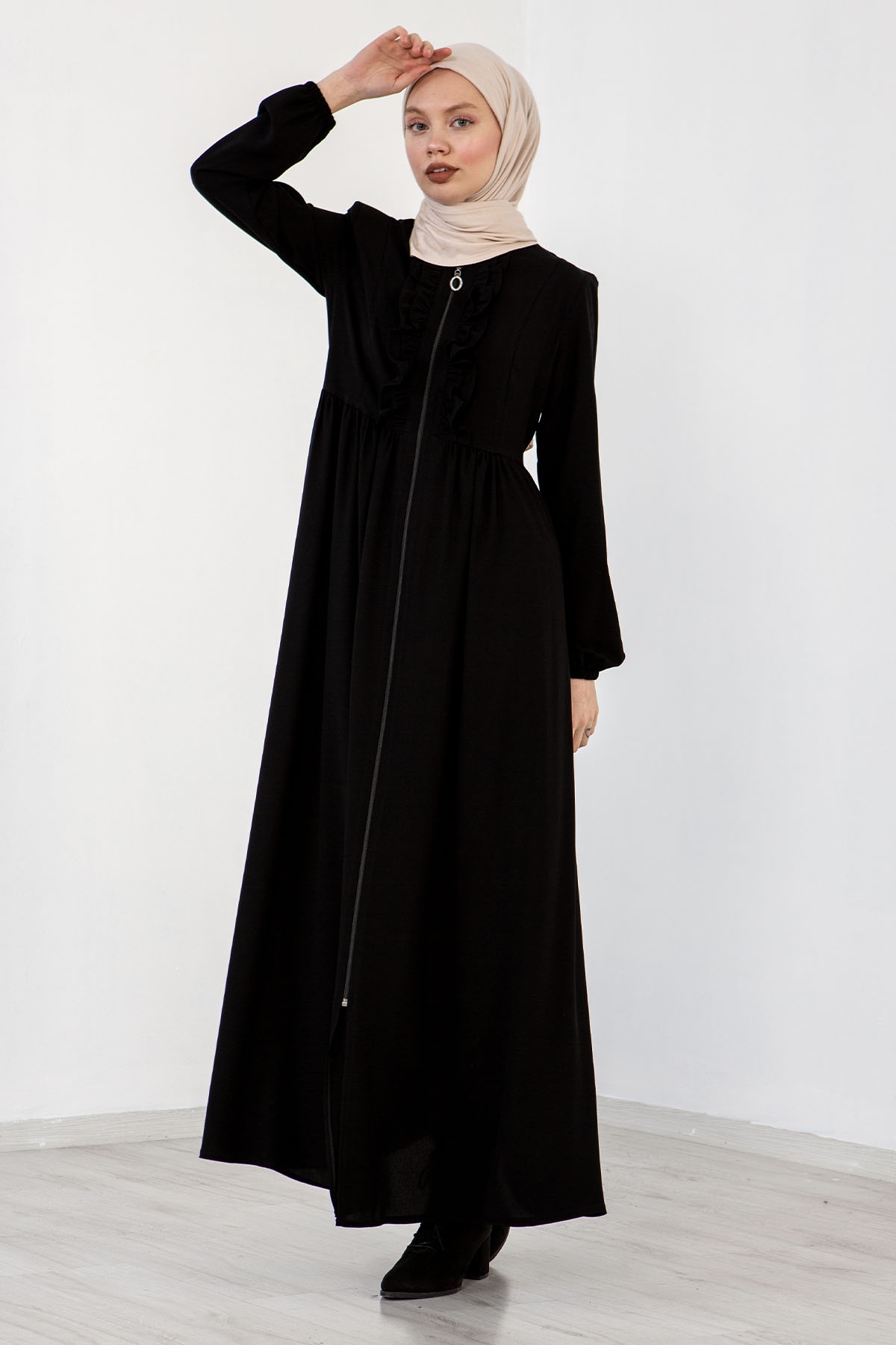 E 1093 Ferace 38-48 - Siyah - 1