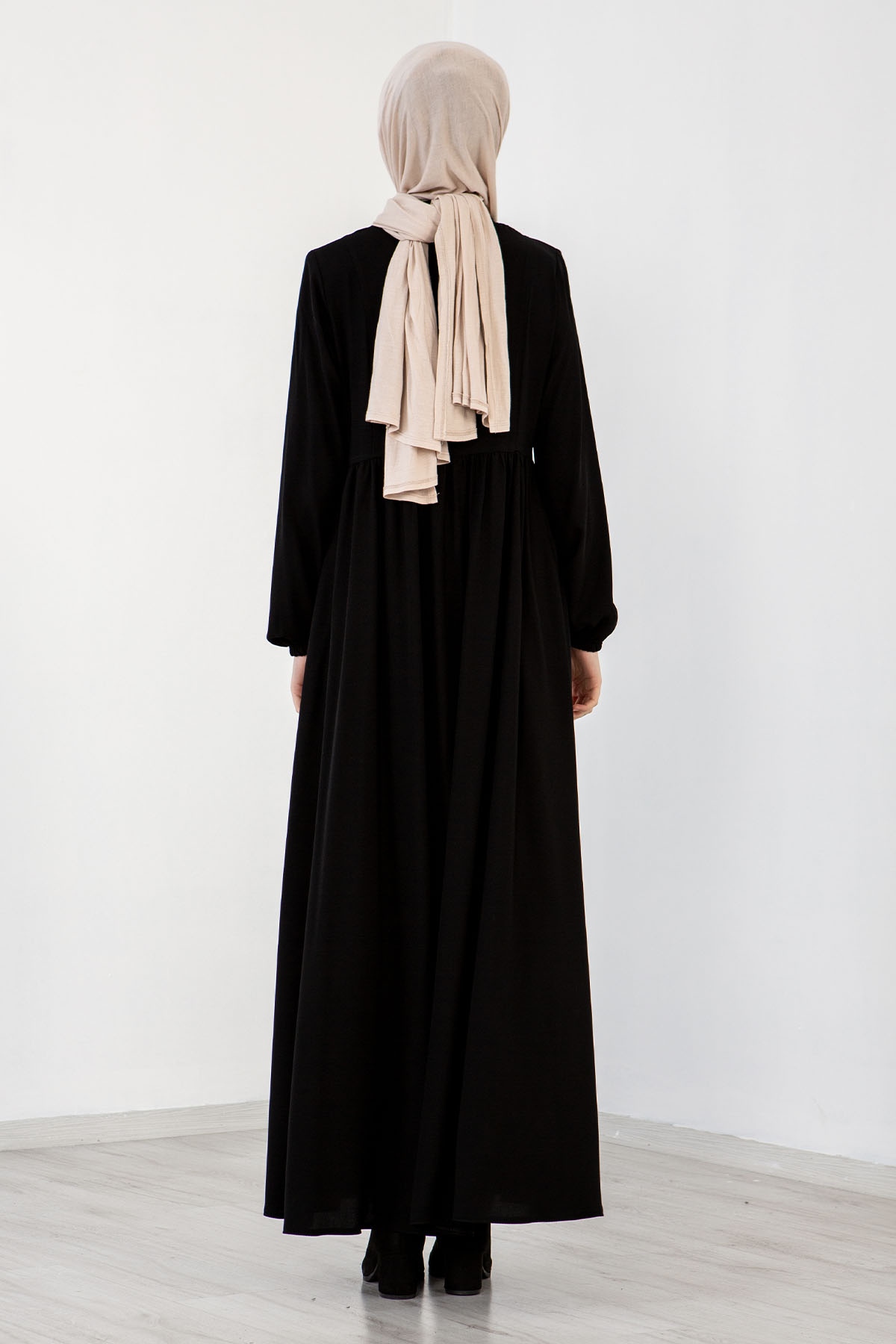 E 1093 Ferace 38-48 - Siyah - 4