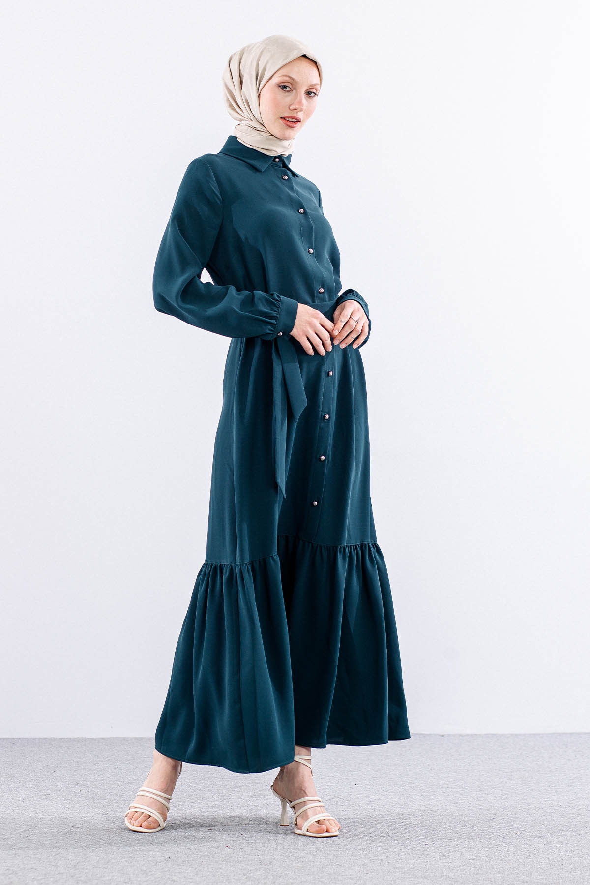 E-1421 Elbise 1-2-3 - Zumrut - 2