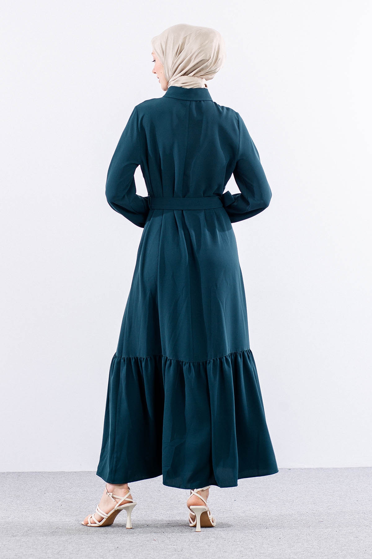 E-1421 Elbise 1-2-3 - Zumrut - 5