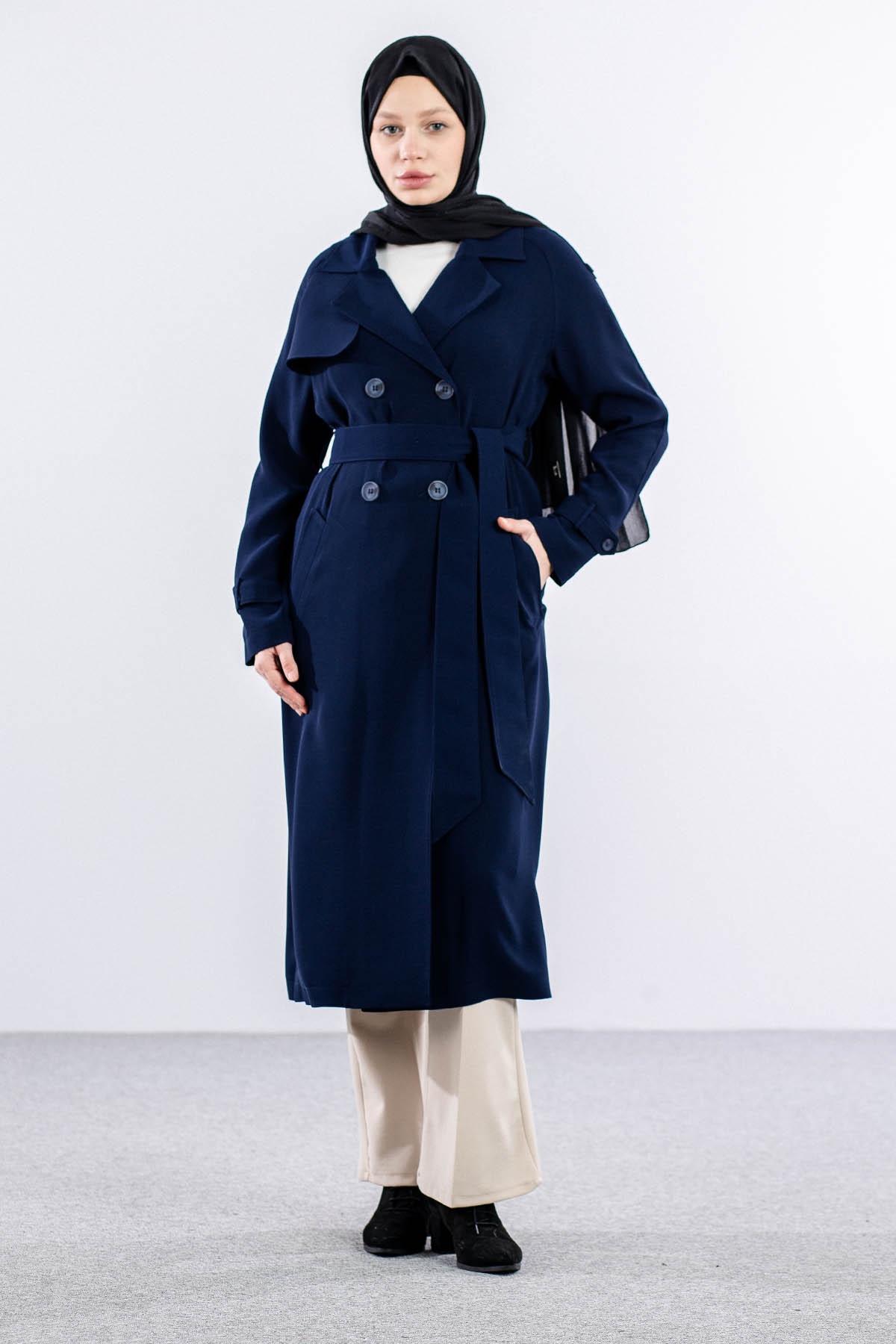 E-1447 Kap 38-44 Krep - Lacivert - 1