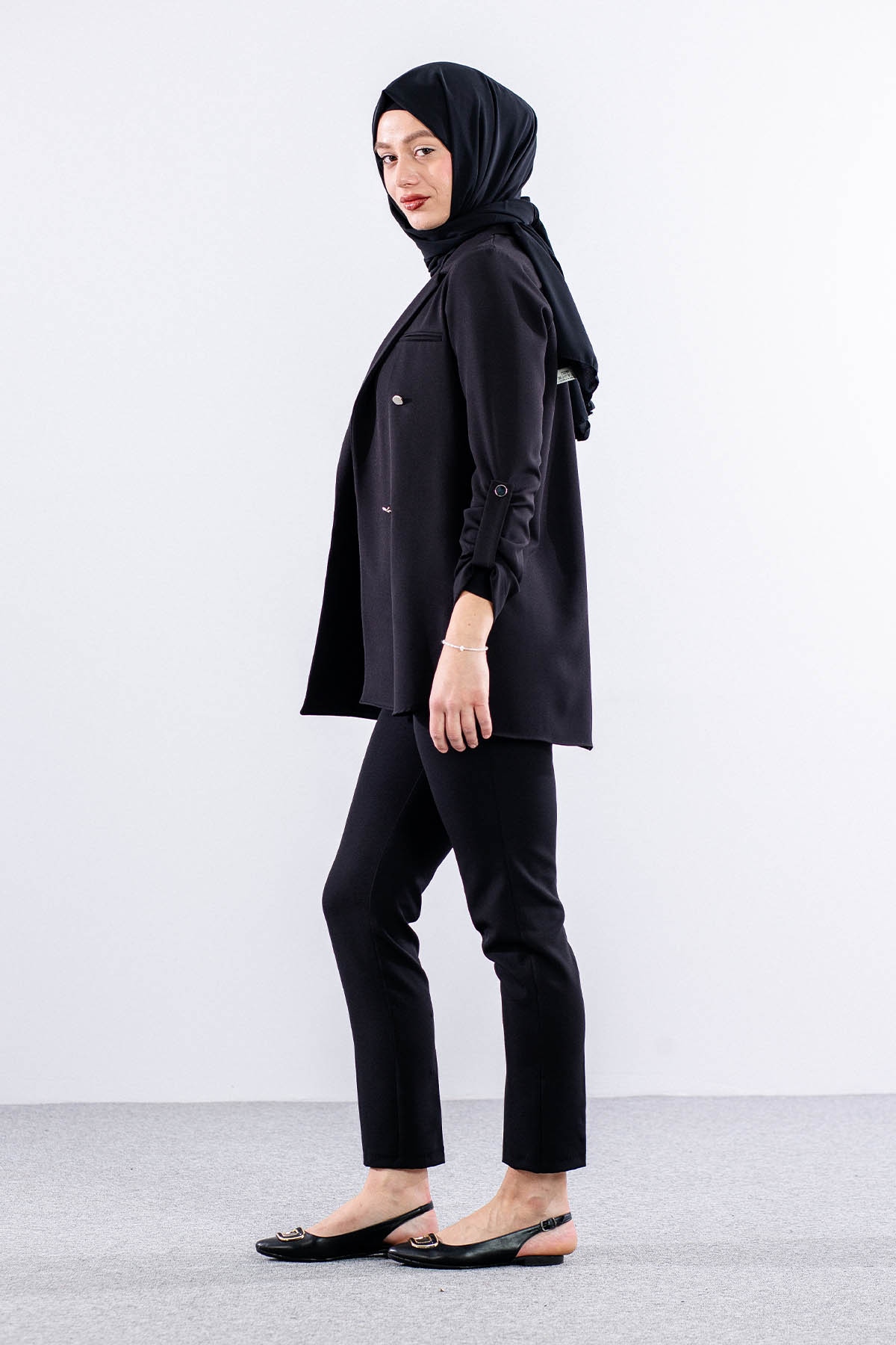 E-1465 Ceket 38-46 - Siyah - 5