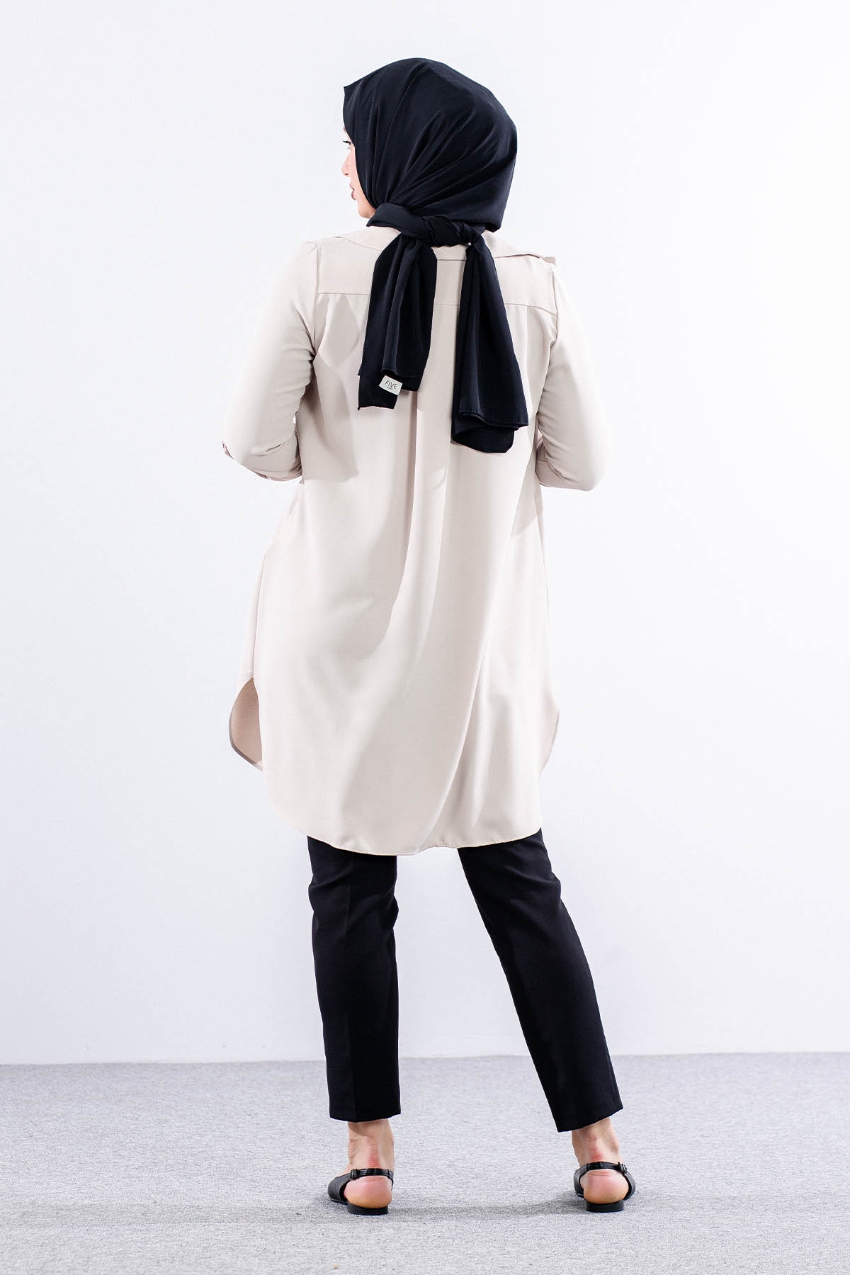 E-1507 Ceket 38-48 - Bej - 5