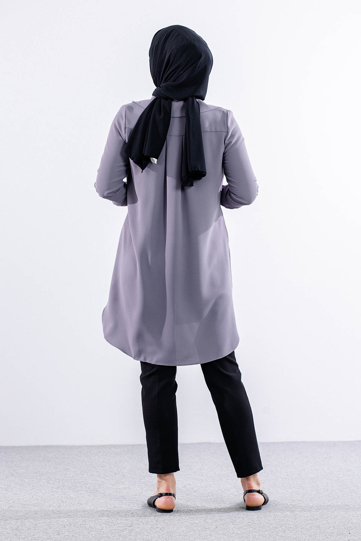 E-1507 Ceket 38-48 - Gri - 5