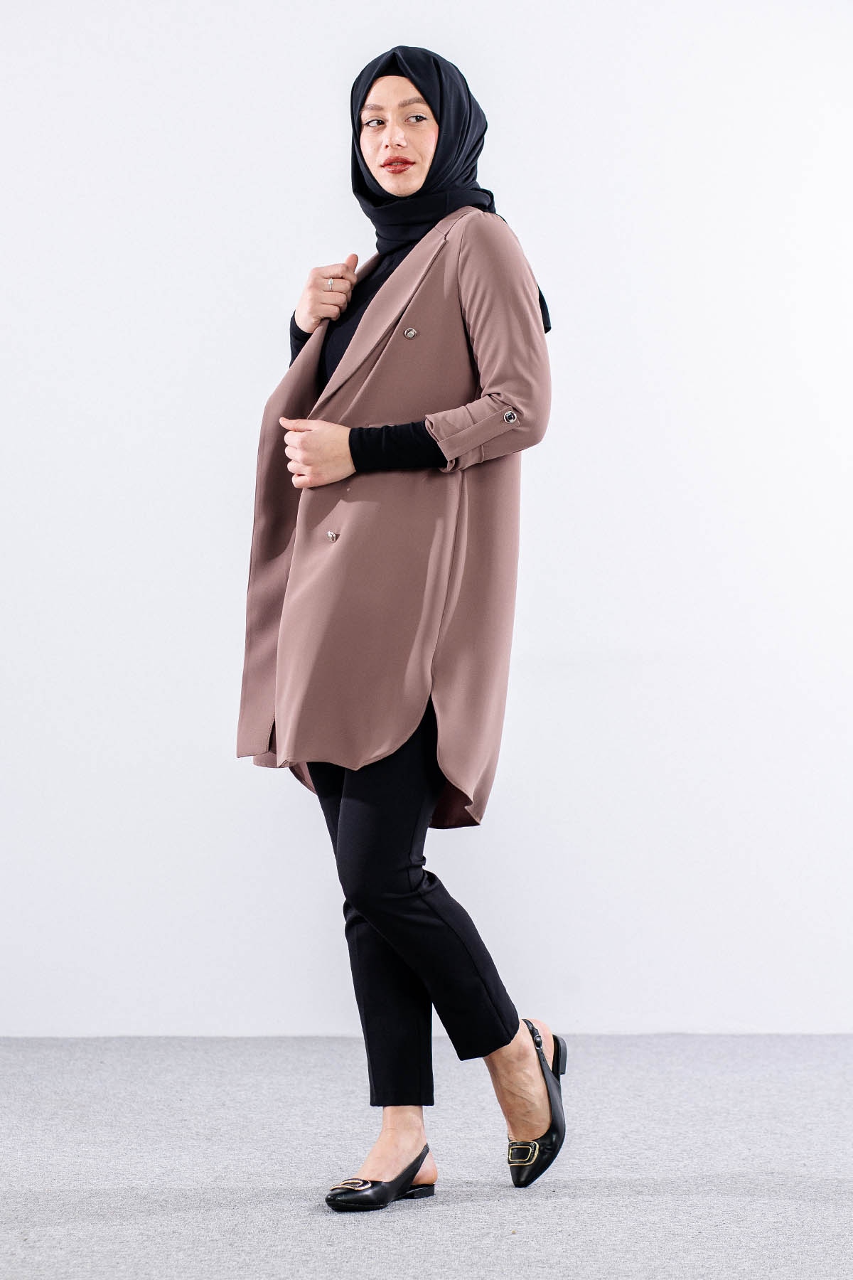 E-1507 Ceket 38-48 - Kahve - 3