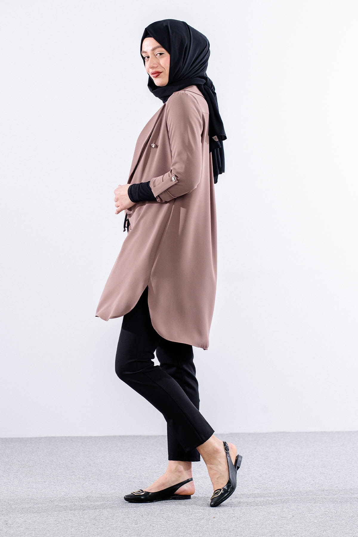 E-1507 Ceket 38-48 - Kahve - 4