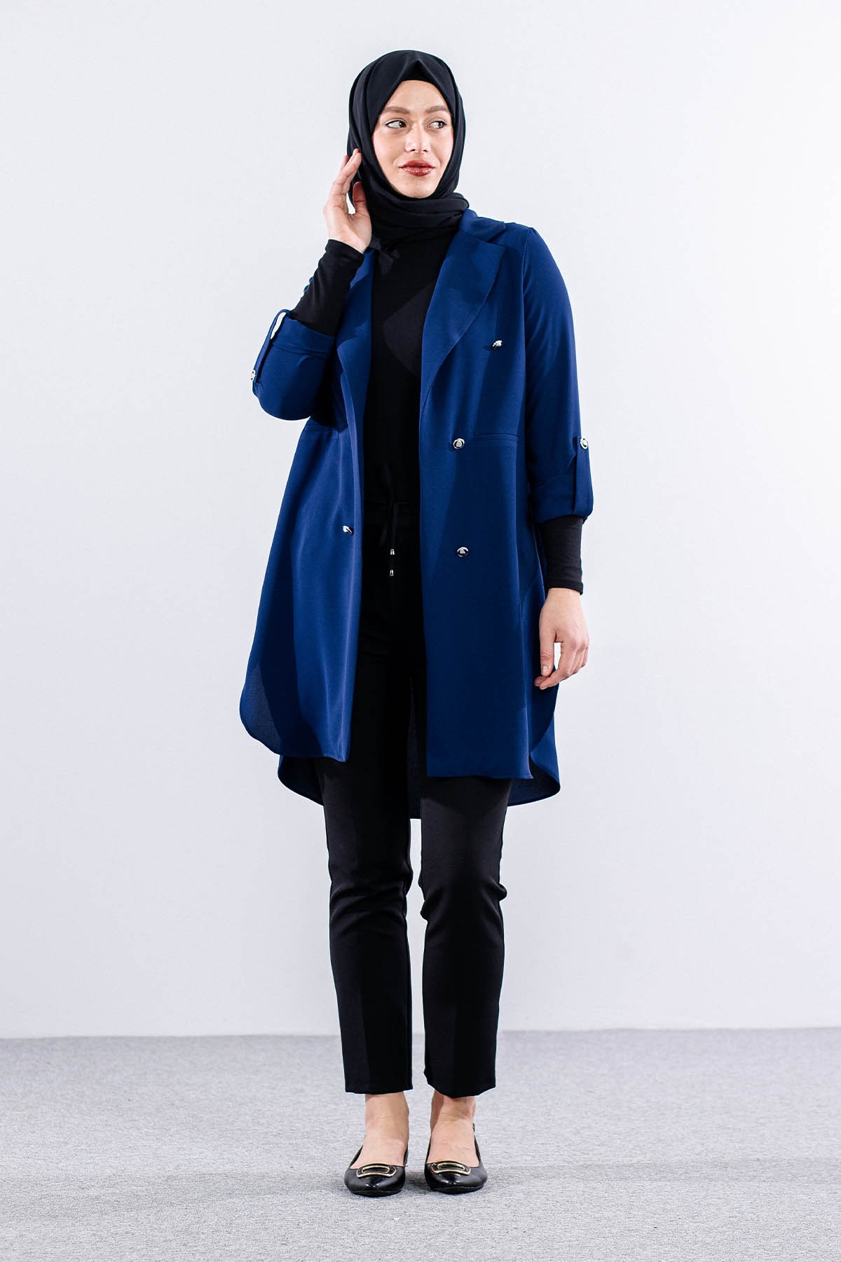 E-1507 Ceket 38-48 - Lacivert - 1