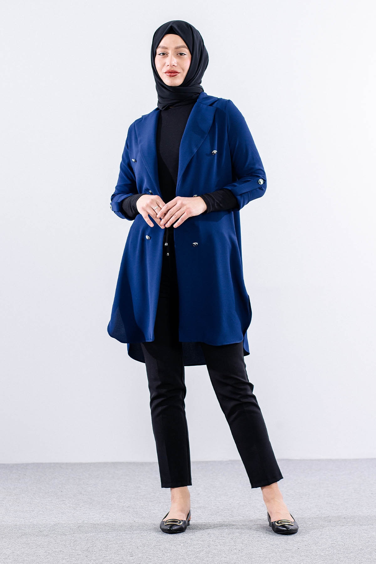 E-1507 Ceket 38-48 - Lacivert - 2