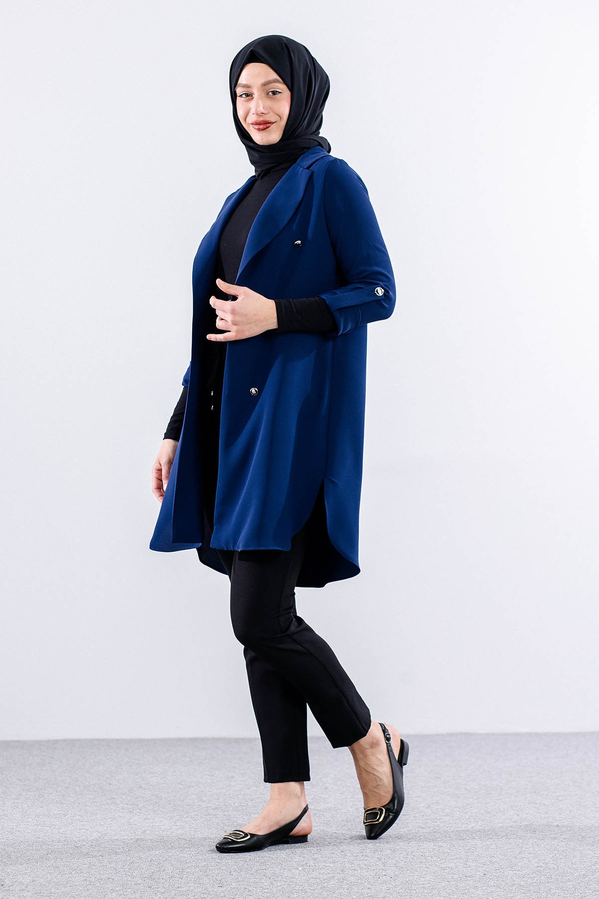 E-1507 Ceket 38-48 - Lacivert - 3