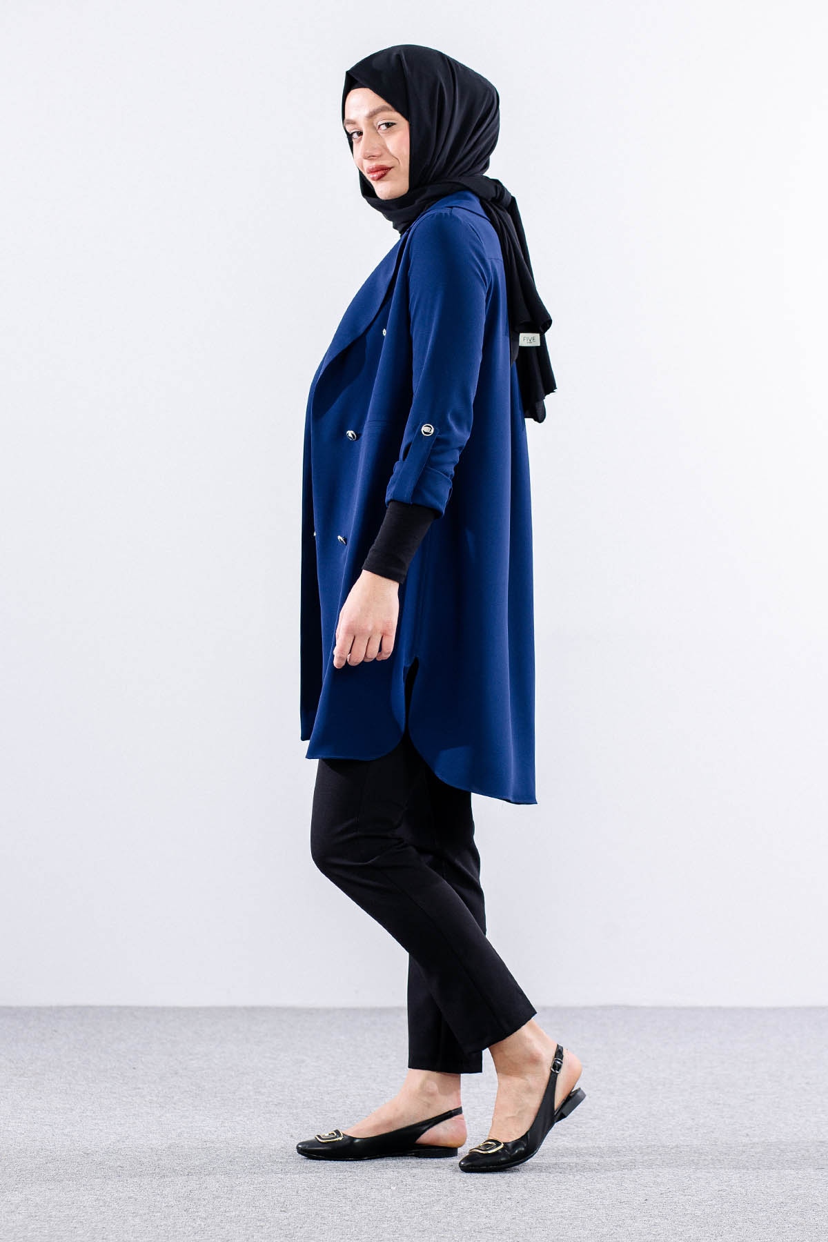 E-1507 Ceket 38-48 - Lacivert - 4