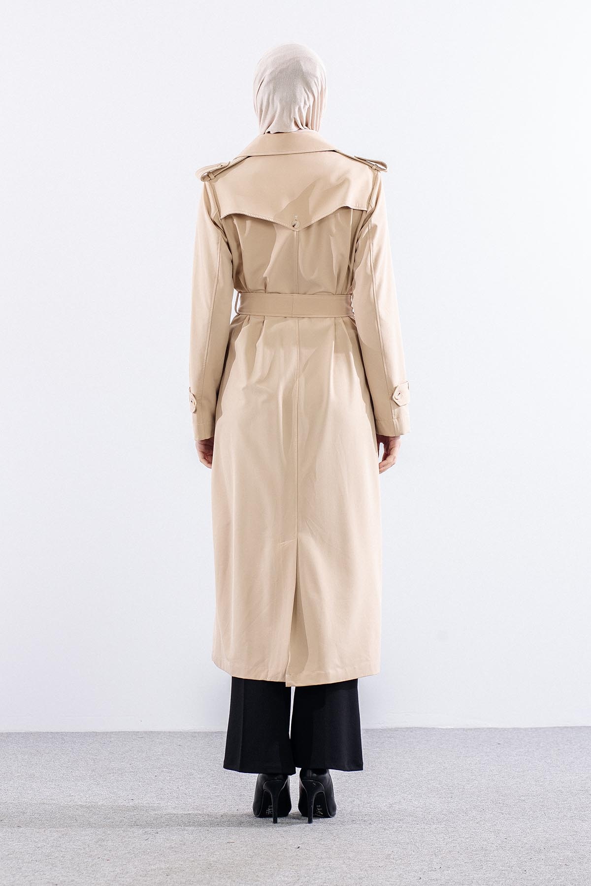 E-1514 Trençkot 38-48 Aller - Bej - 5