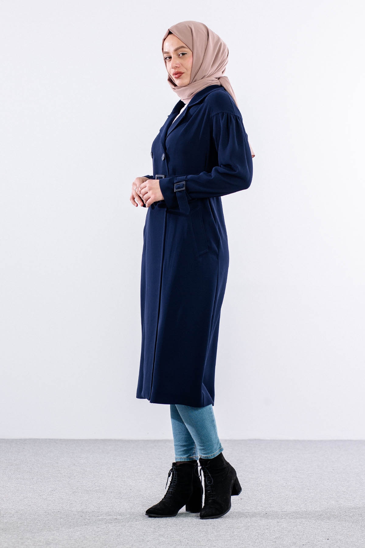 E-1515 Kap 38-44 Krep - Lacivert - 2