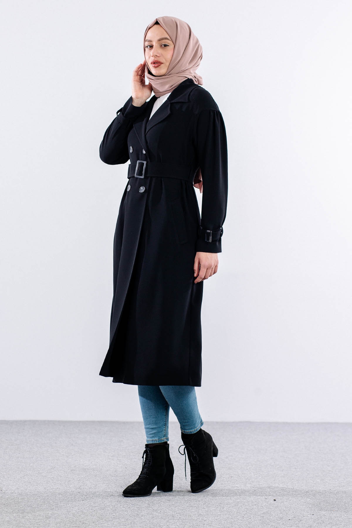 E-1515 Kap 38-44 Krep - Siyah - 1