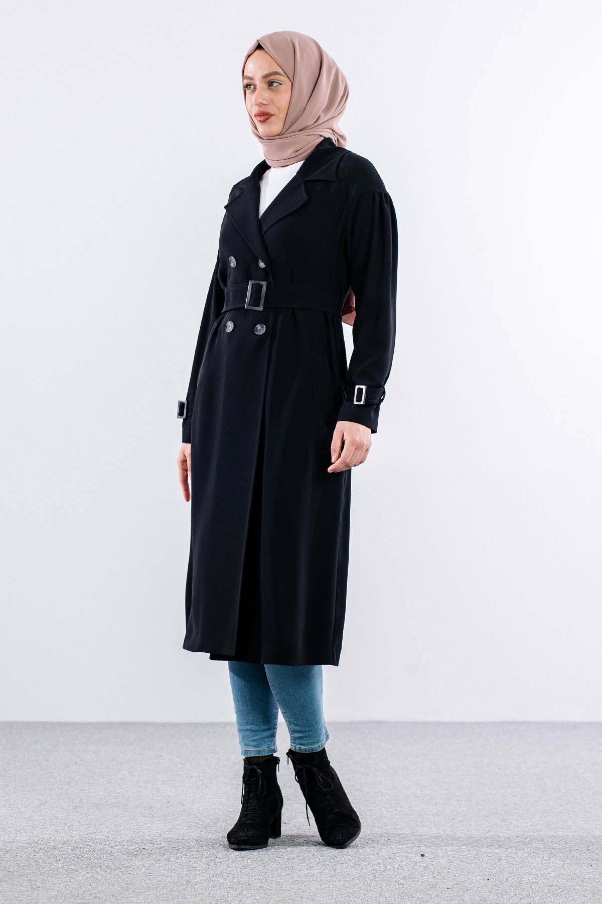 E-1515 Kap 38-44 Krep - Siyah - 2