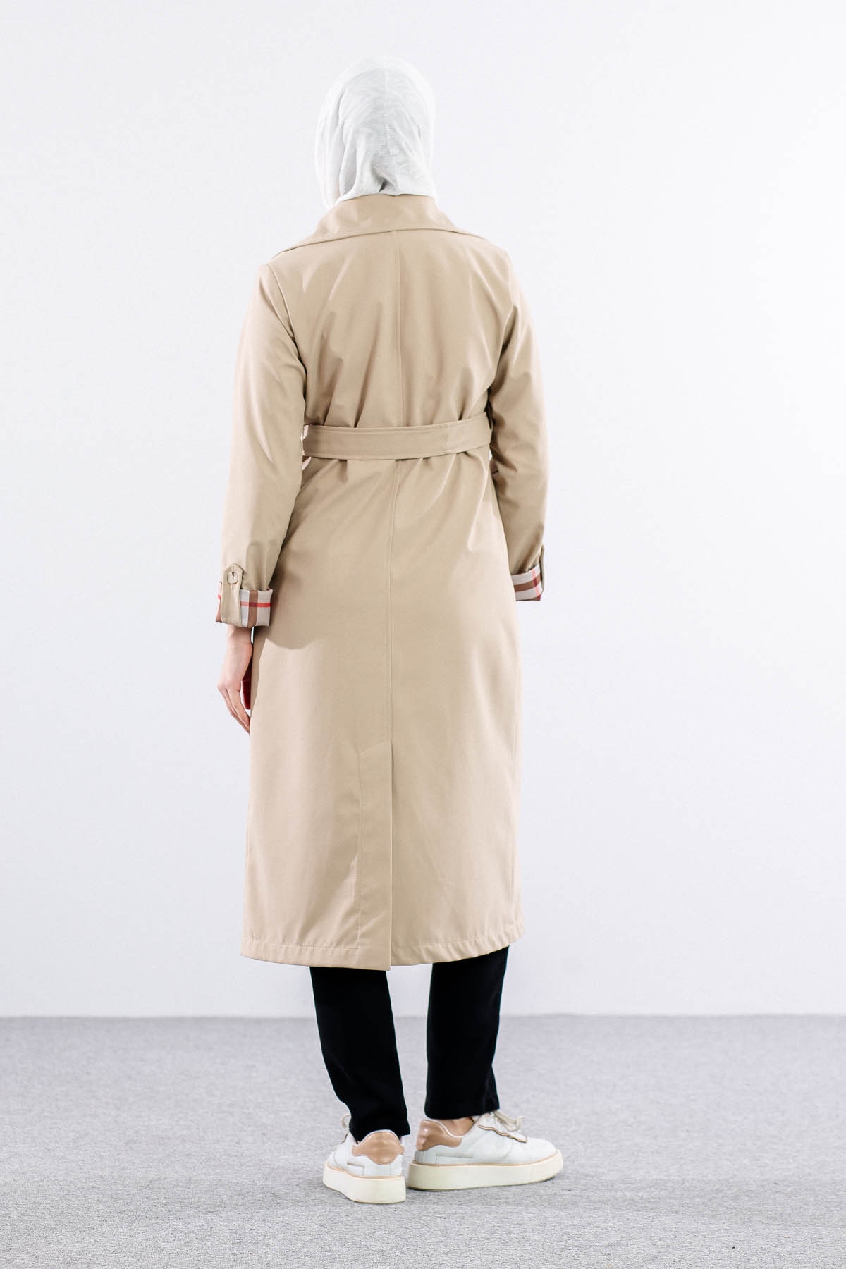 E-1516 Trençkot 38-48 - Bej - 5