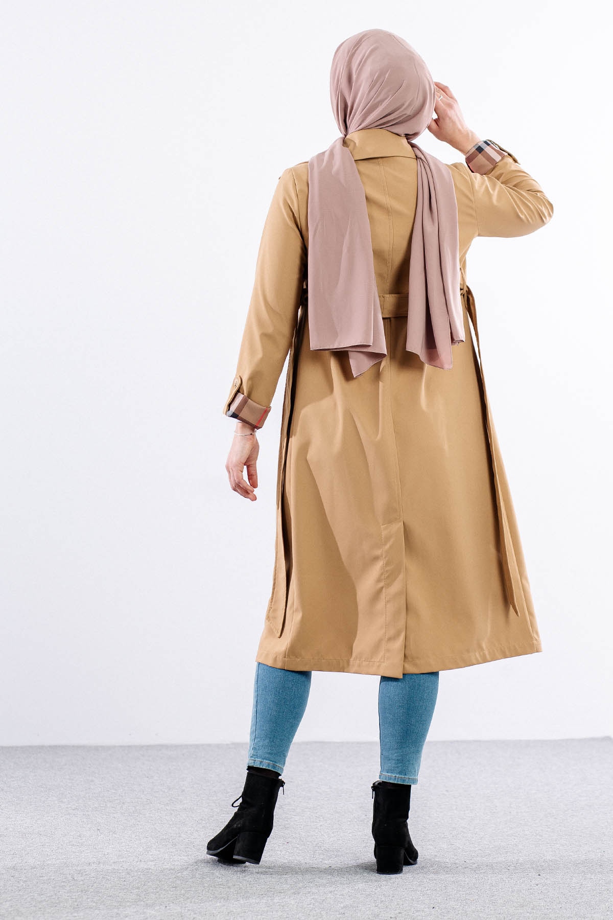 E-1516 Trençkot 38-48 - Camel - 5