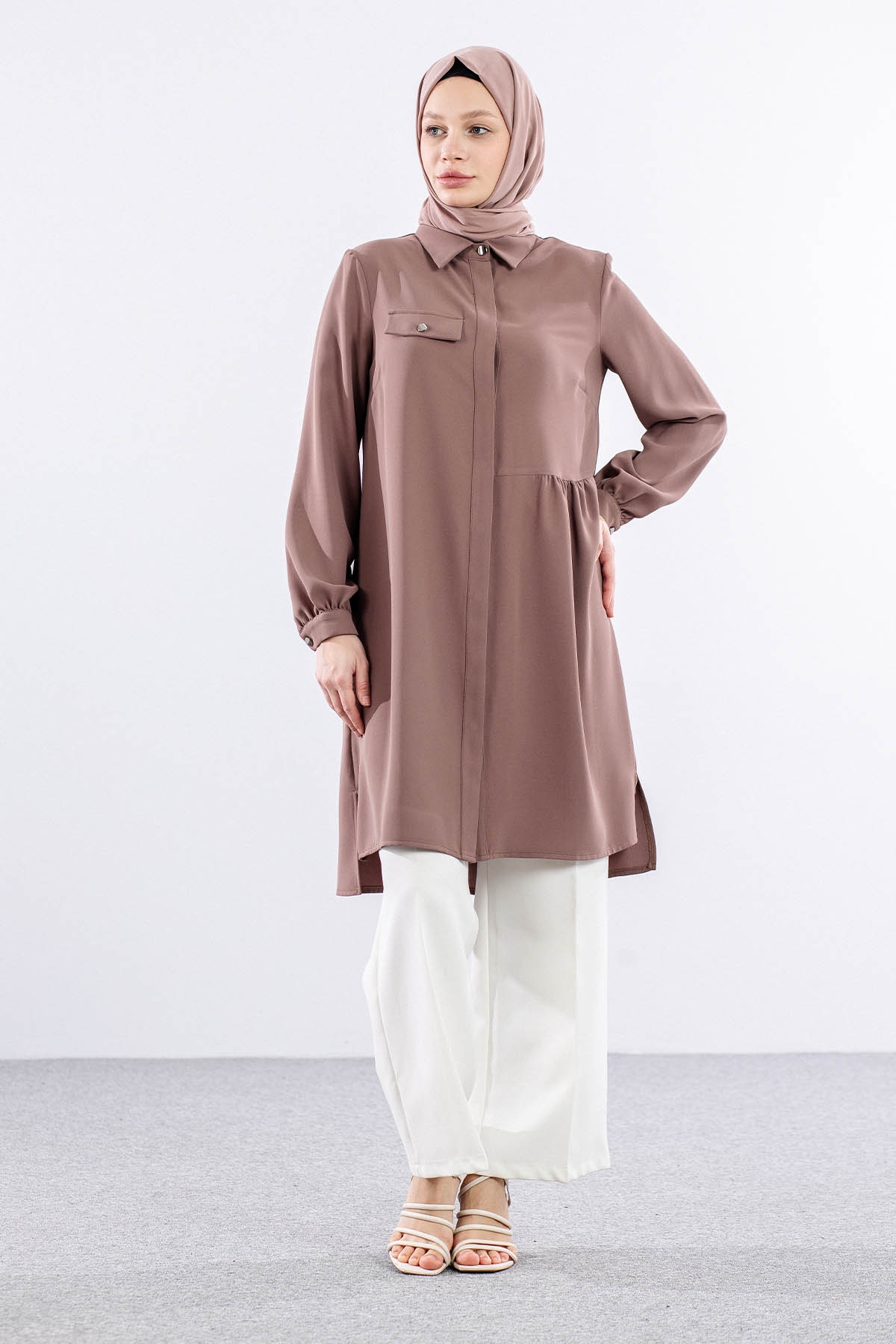 E-1521 Tunik 40-50 - Kahve - 1