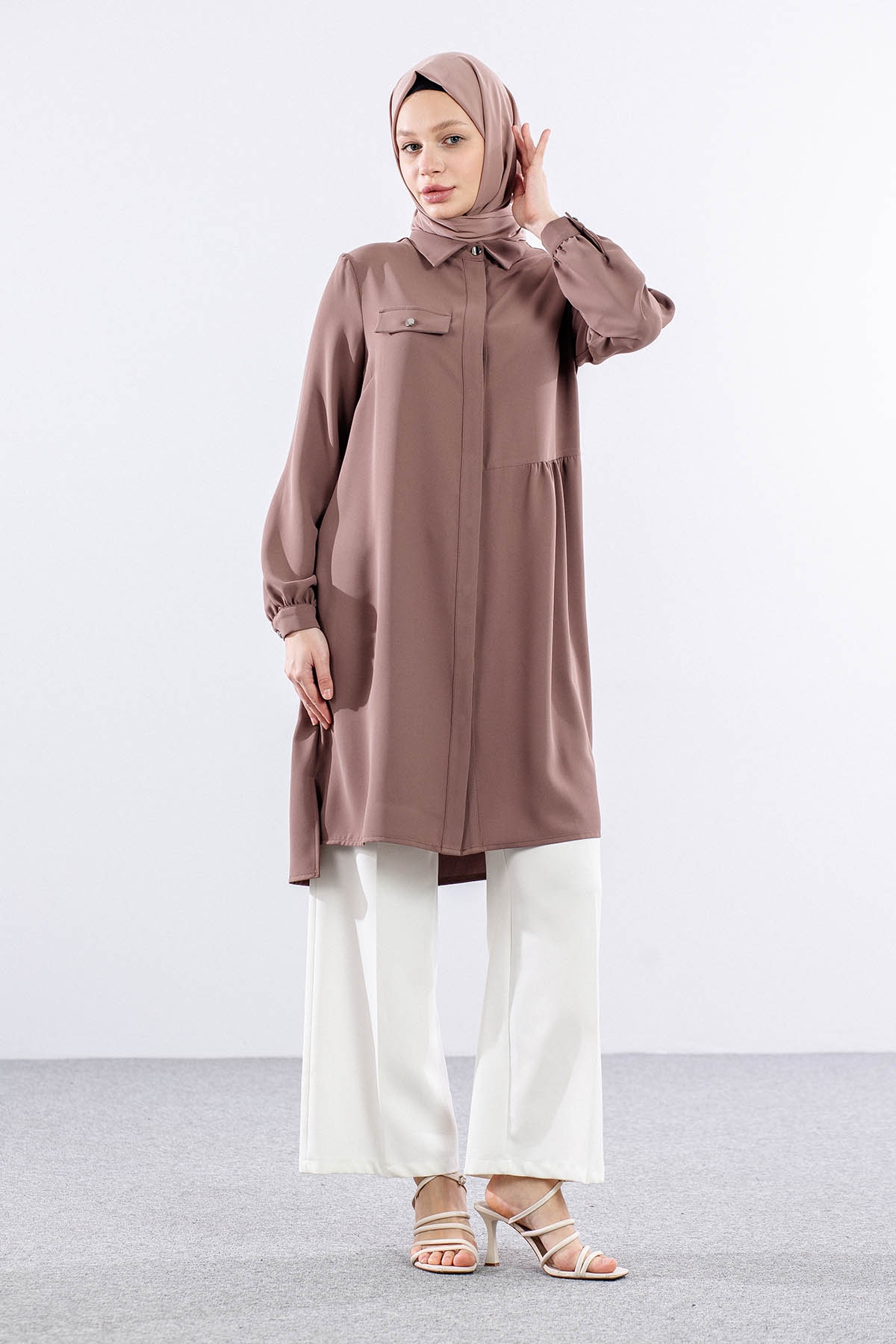 E-1521 Tunik 40-50 - Kahve - 2