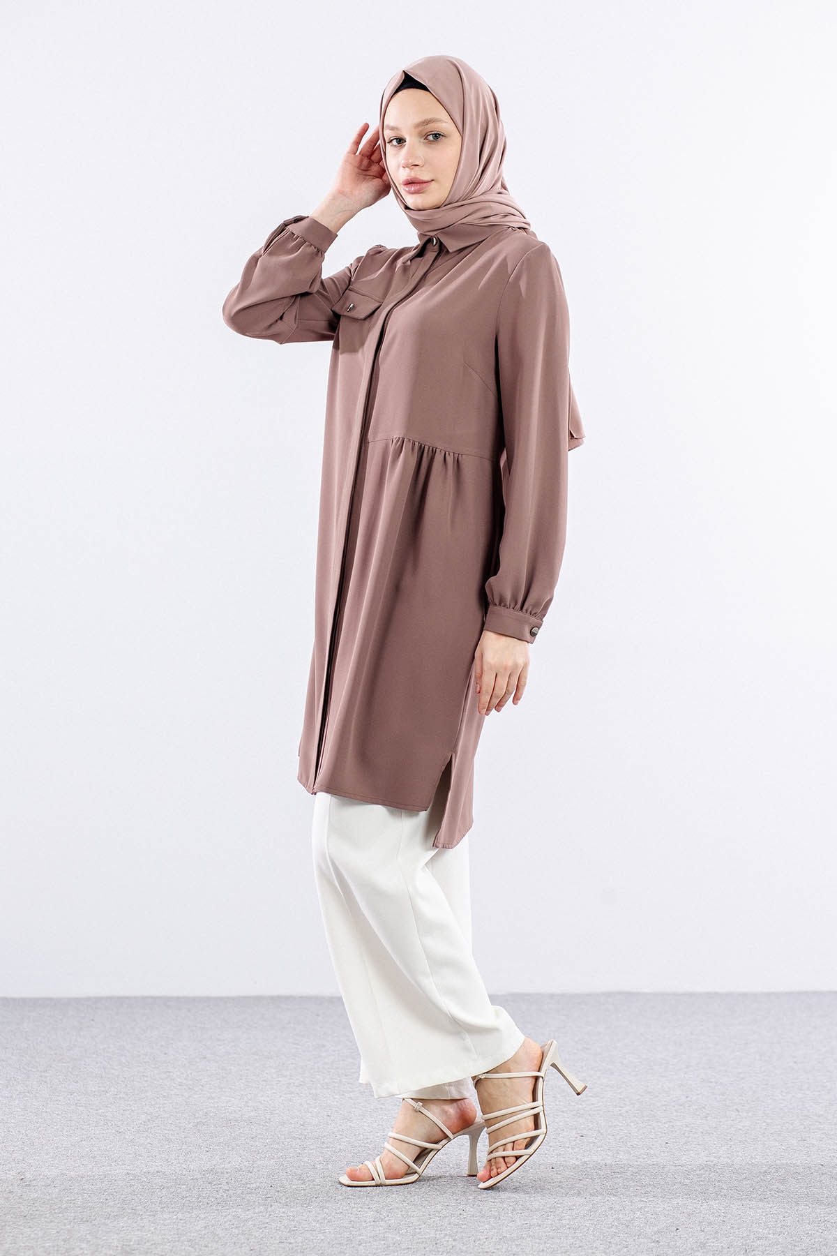 E-1521 Tunik 40-50 - Kahve - 3