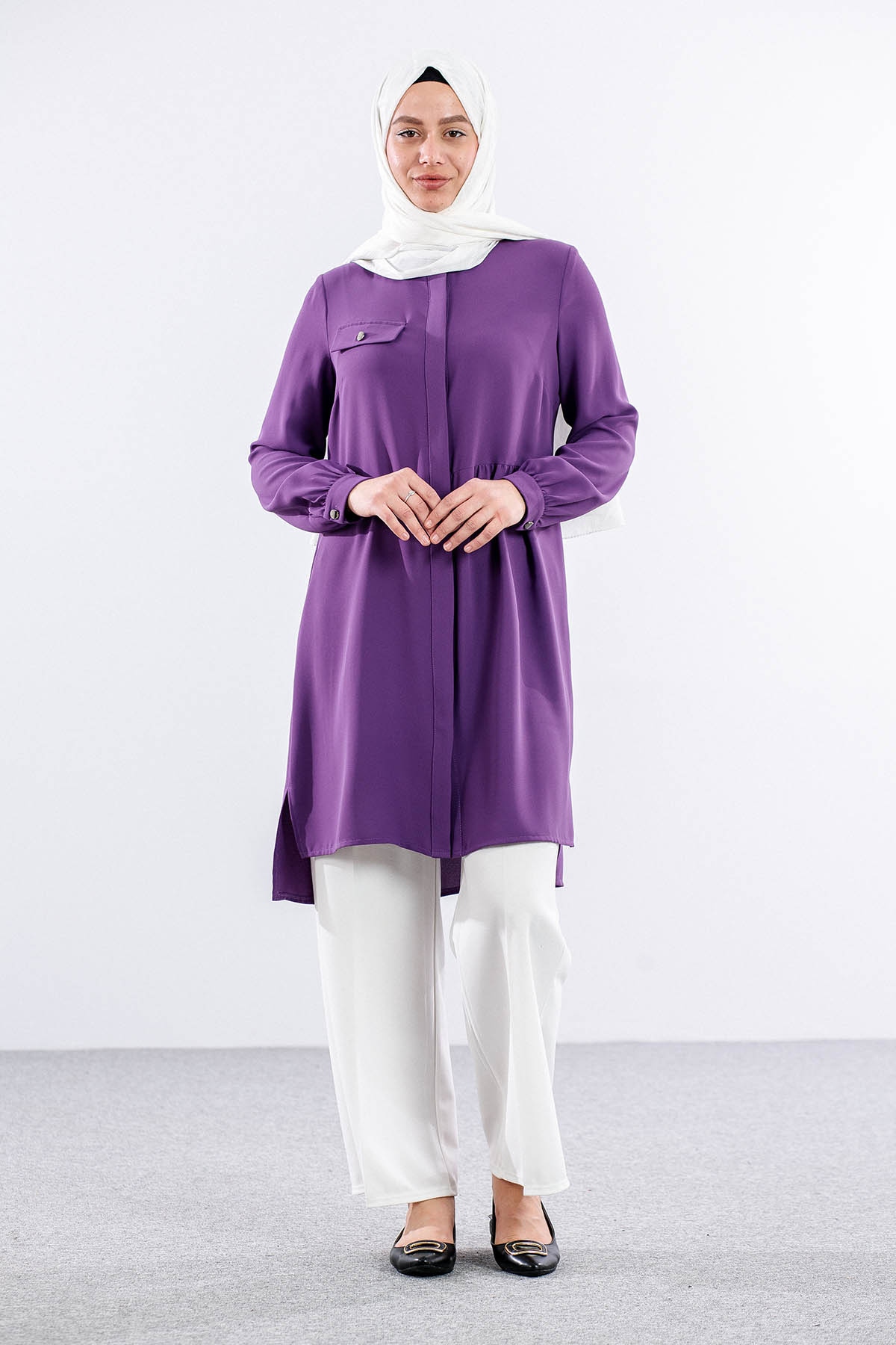 E-1521 Tunik 40-50 - Mor - 1