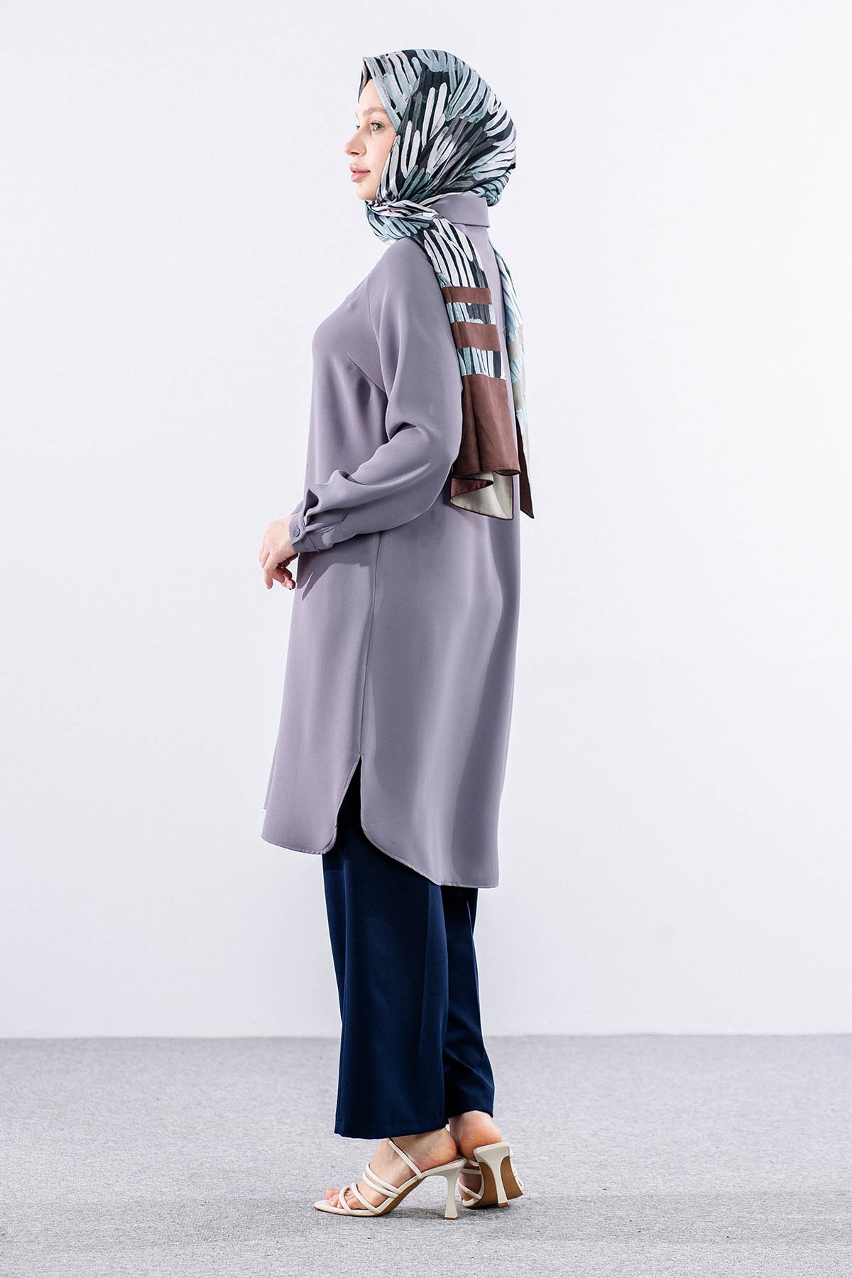 E-1522 Tunik 38-48 - Gri - 6