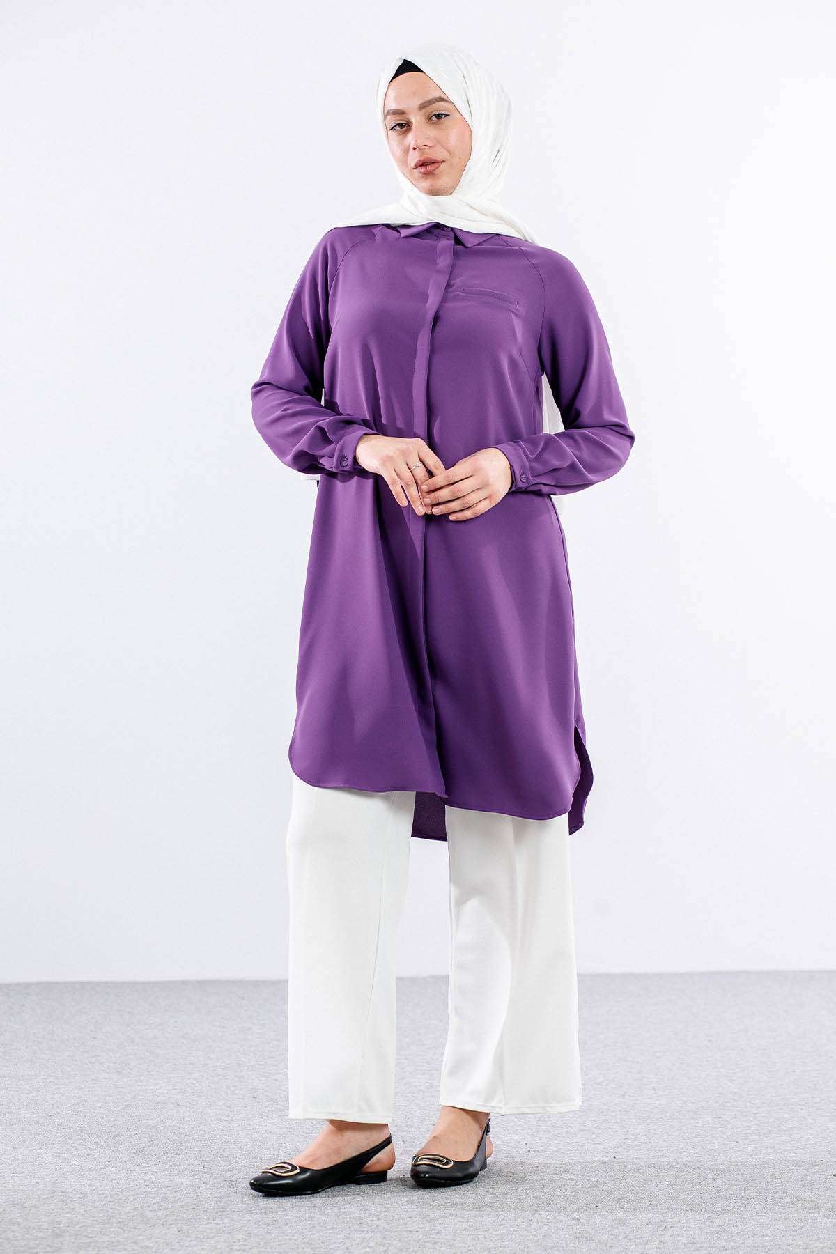 E-1522 Tunik 38-48 - Mor - 2