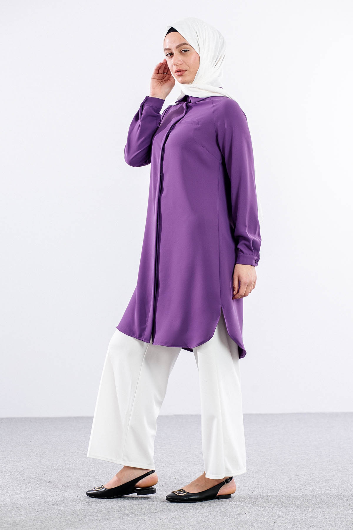 E-1522 Tunik 38-48 - Mor - 3