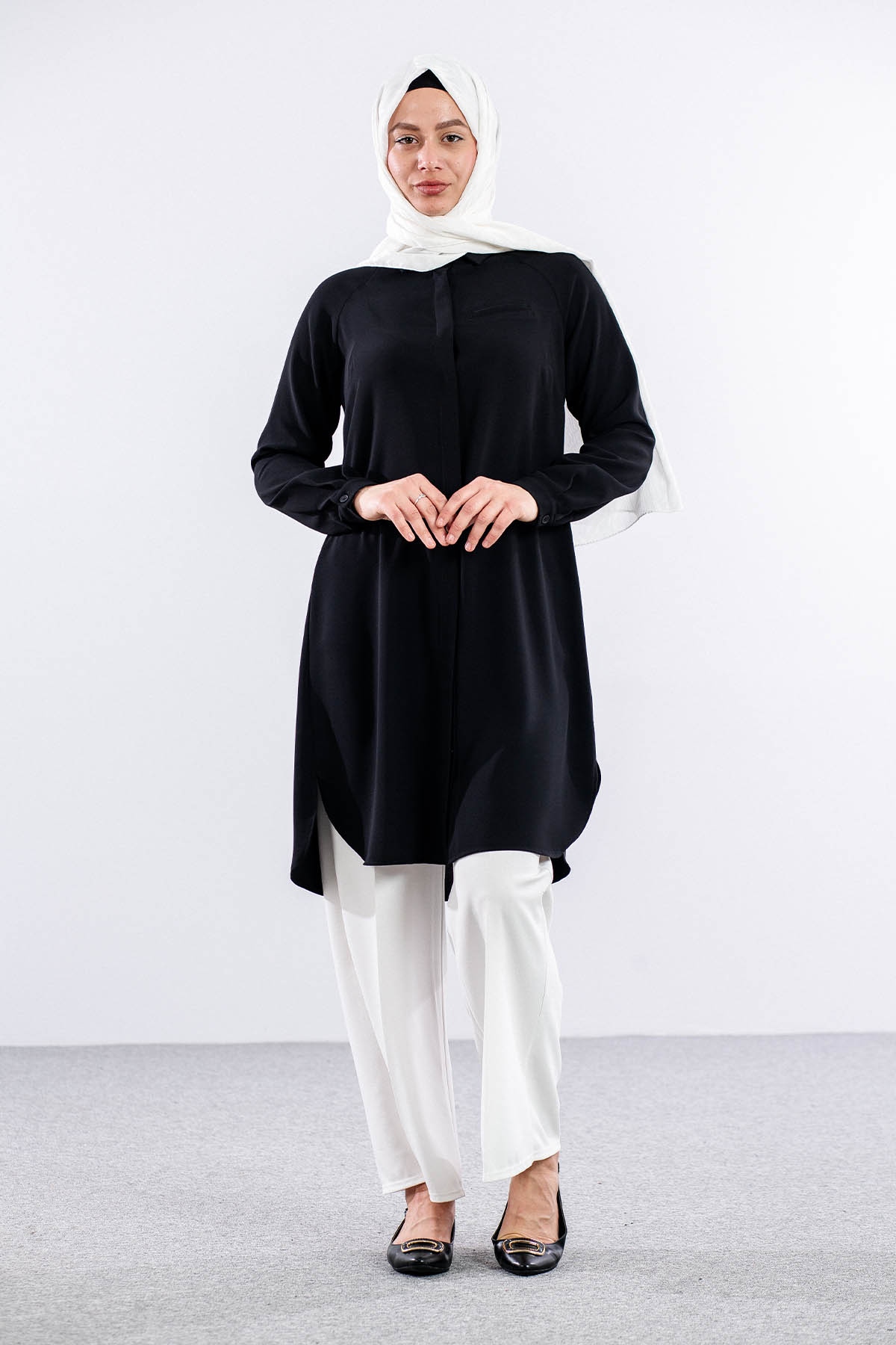 E-1522 Tunik 38-48 - Siyah - 1
