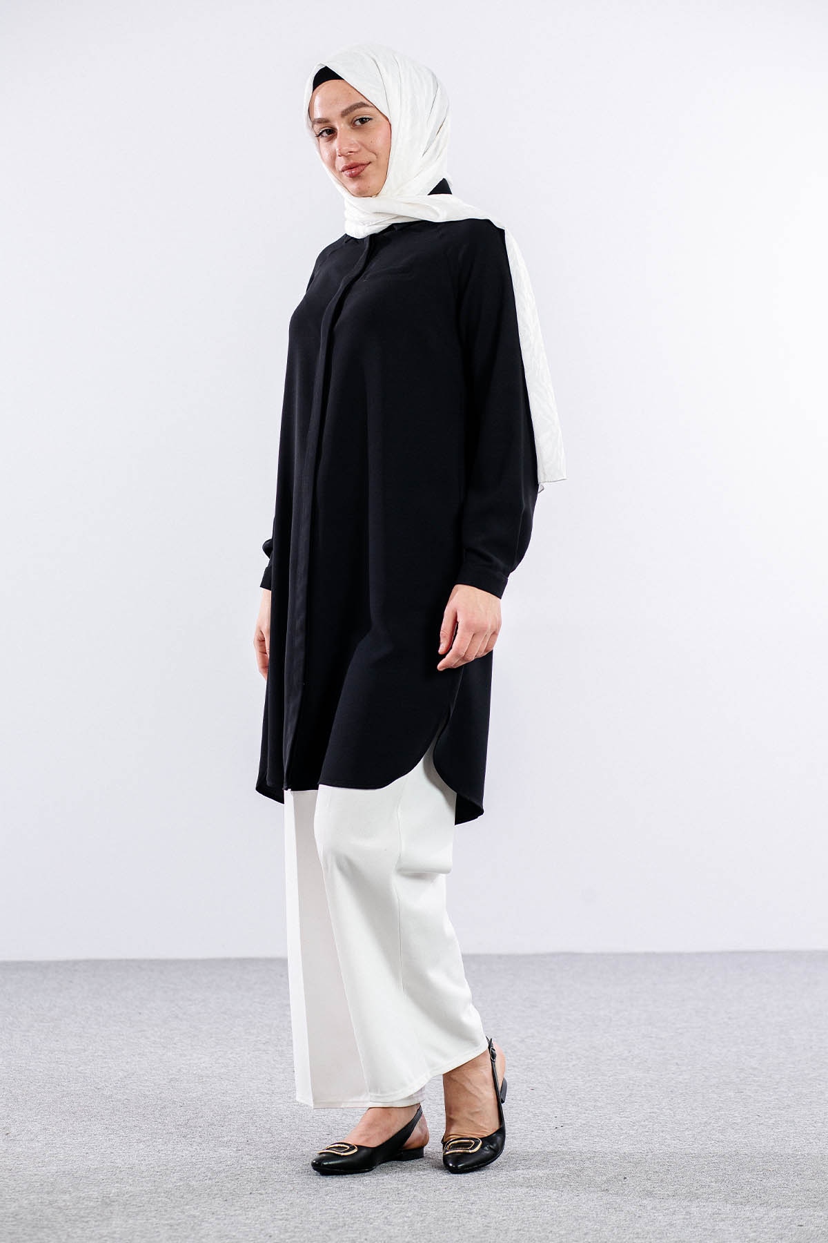 E-1522 Tunik 38-48 - Siyah - 2