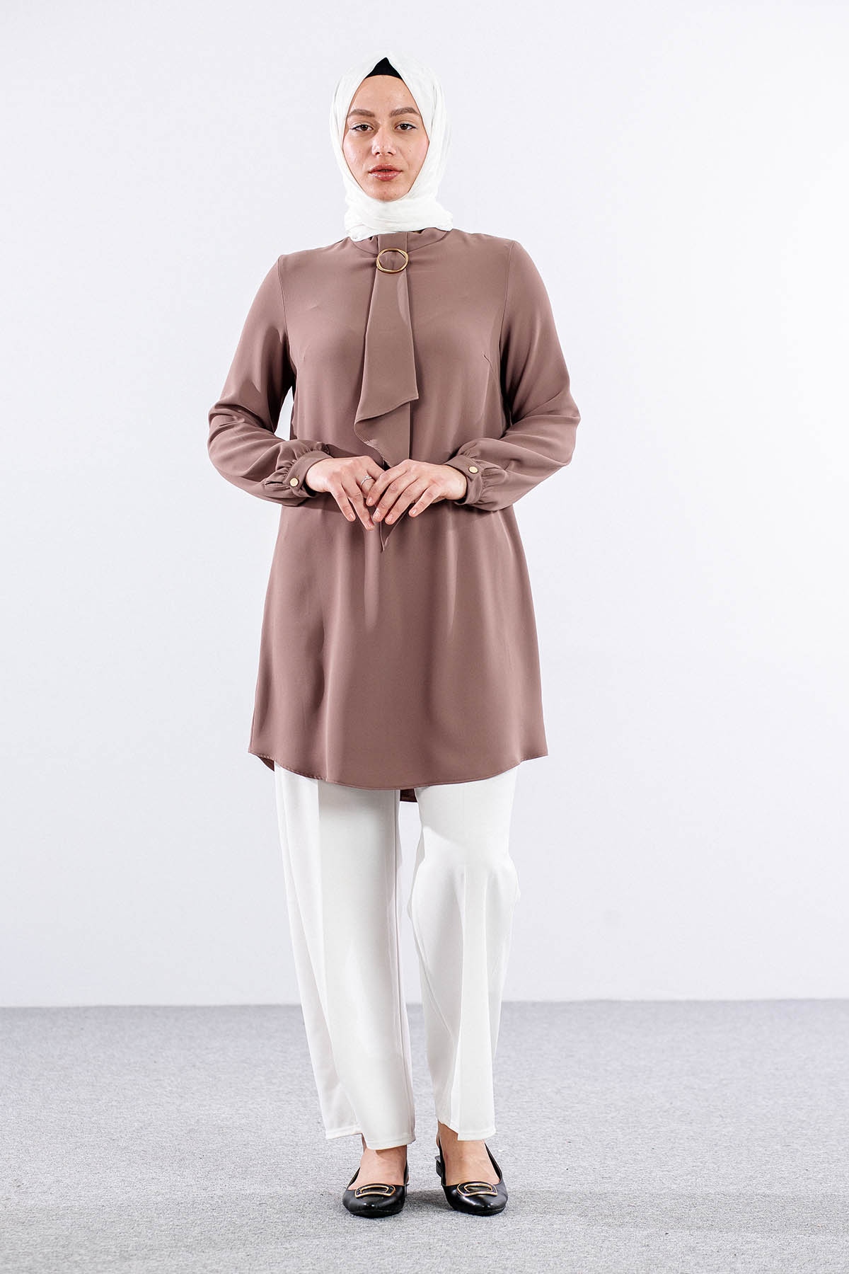 E-1533 Tunik 40-50 - Kahve - 1