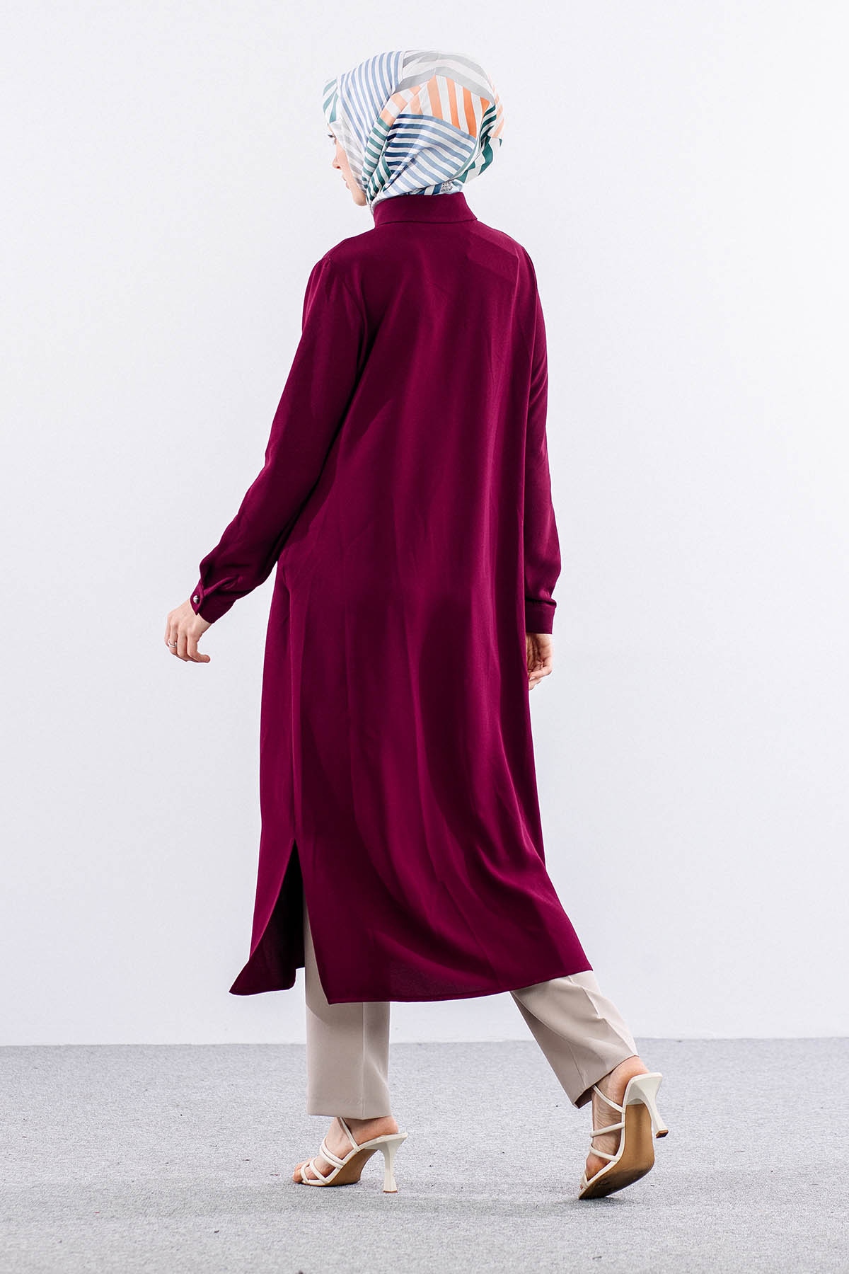 E-1537 Tunik 40-50 - Bordo - 5