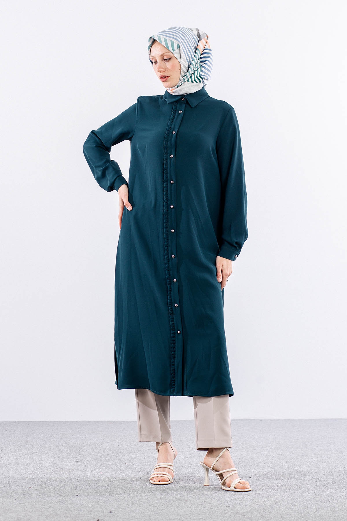 E-1537 Tunik 40-50 - K_yesil - 1