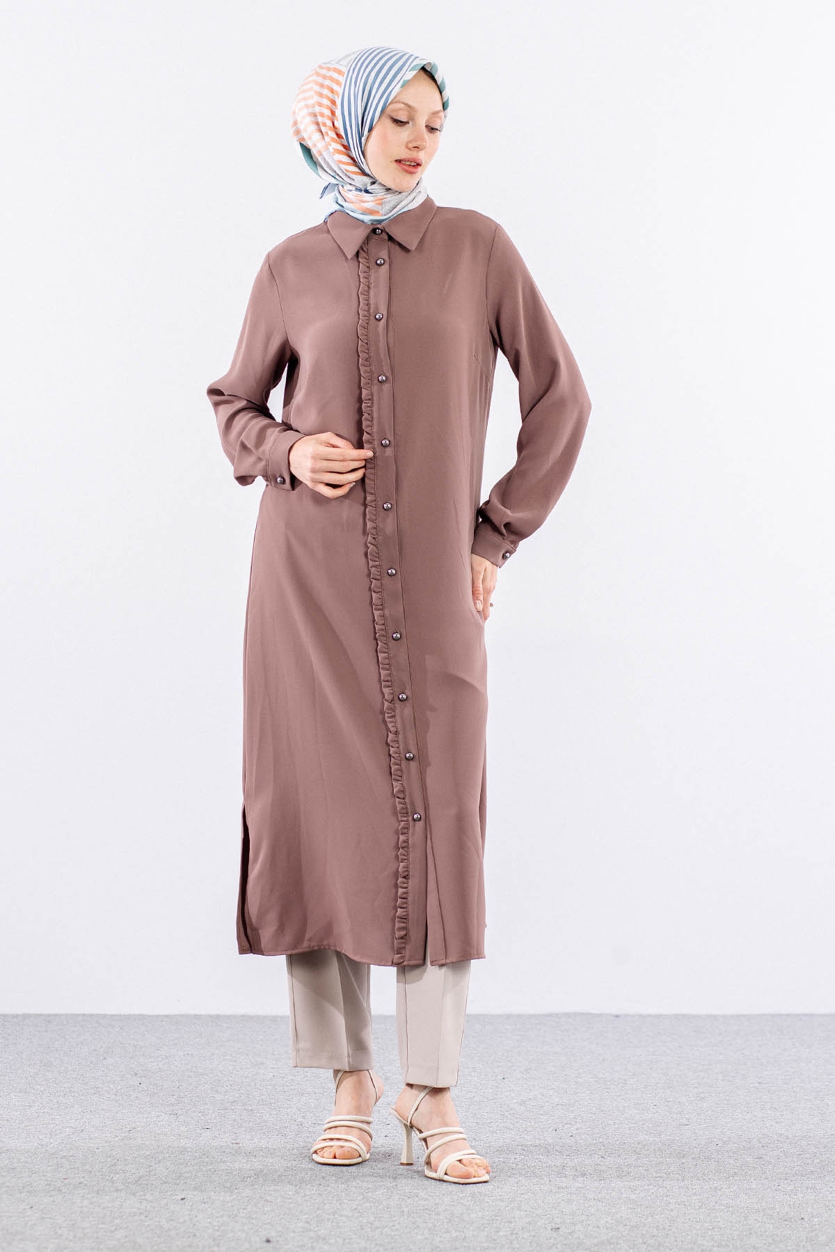 E-1537 Tunik 40-50 - Kahve - 1