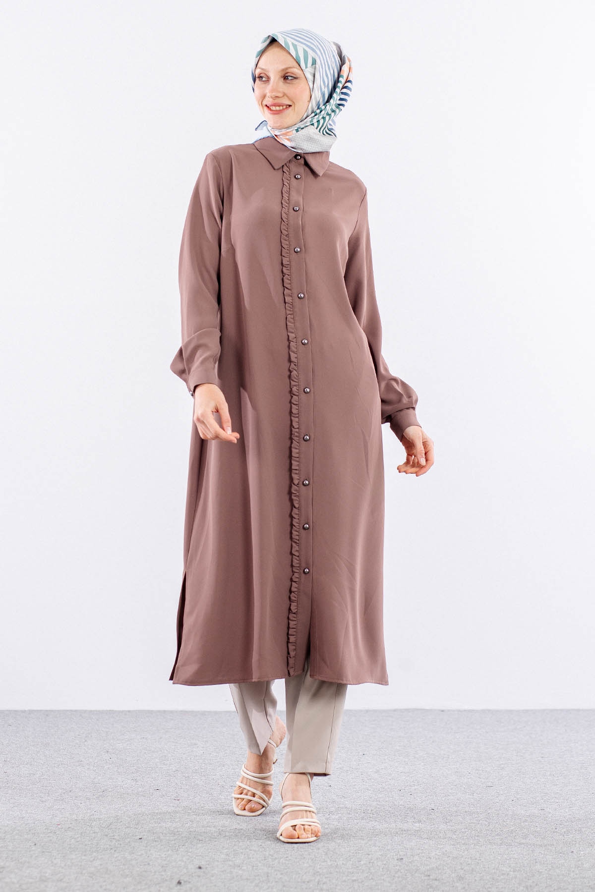 E-1537 Tunik 40-50 - Kahve - 2
