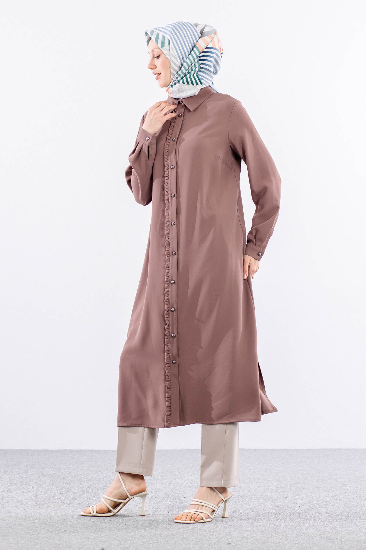 E-1537 Tunik 40-50 - Kahve - 3