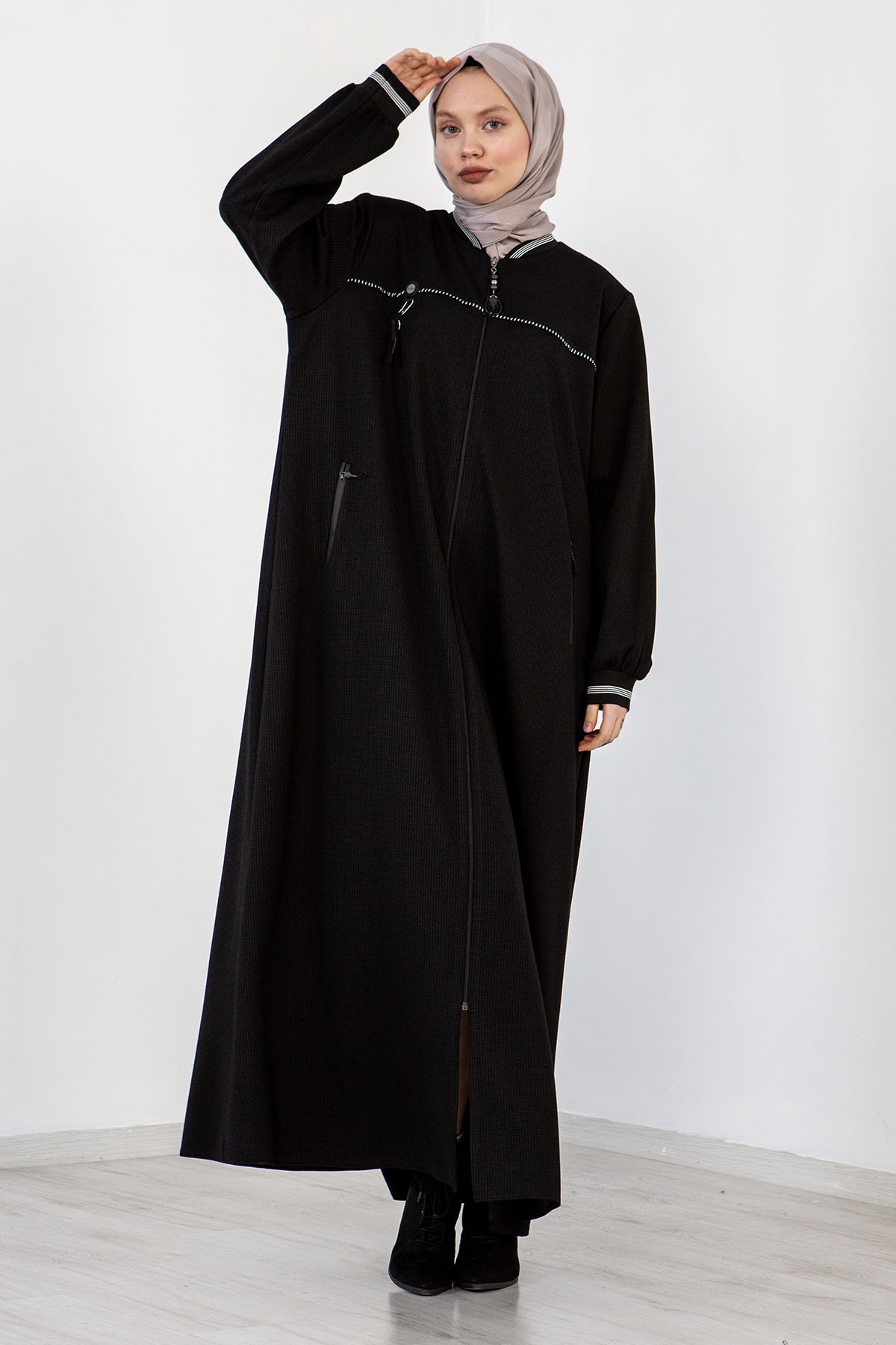 E 9027 Ferace 40-52 - Siyah - 1