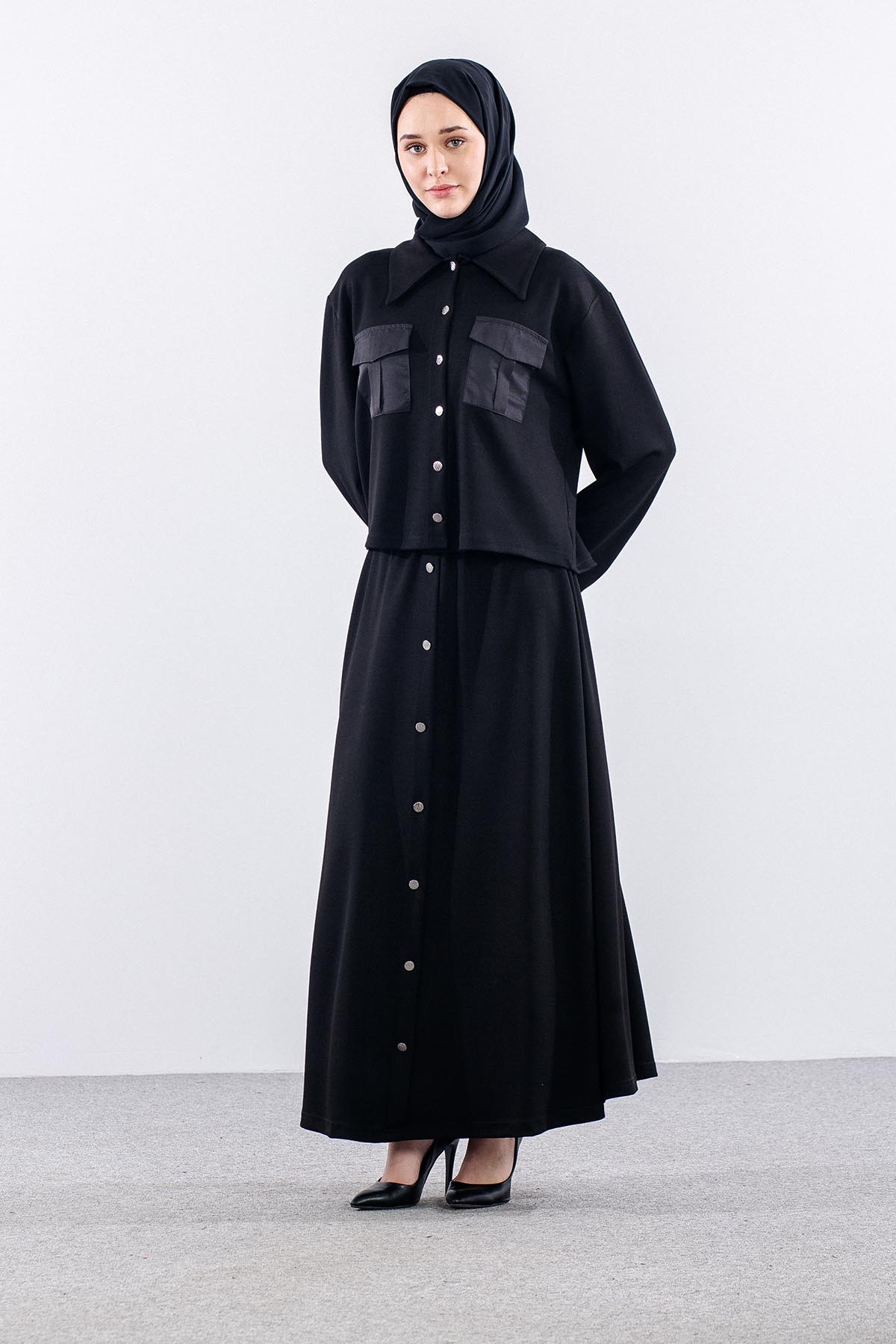 E334 E.takim 38-44 Cep Detay - Siyah - 2