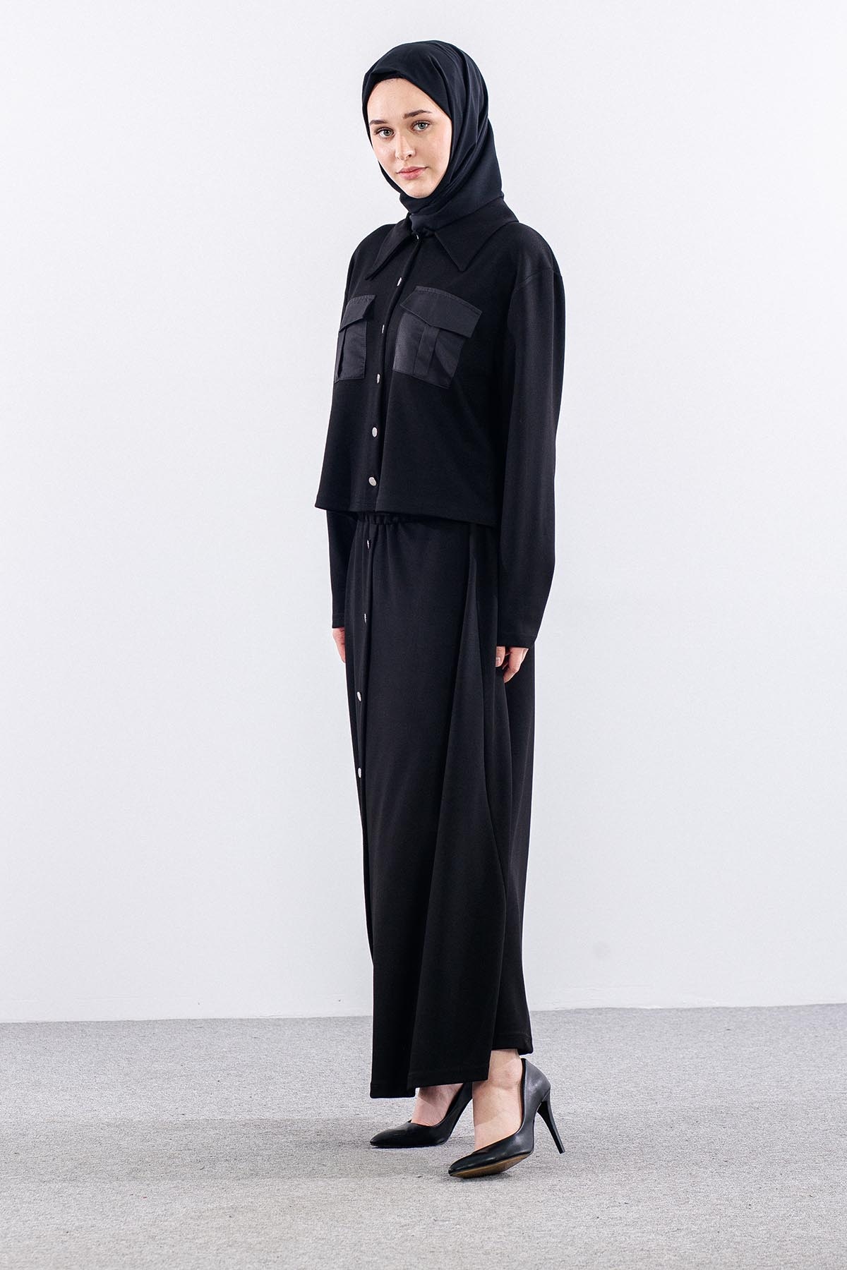 E334 E.takim 38-44 Cep Detay - Siyah - 4