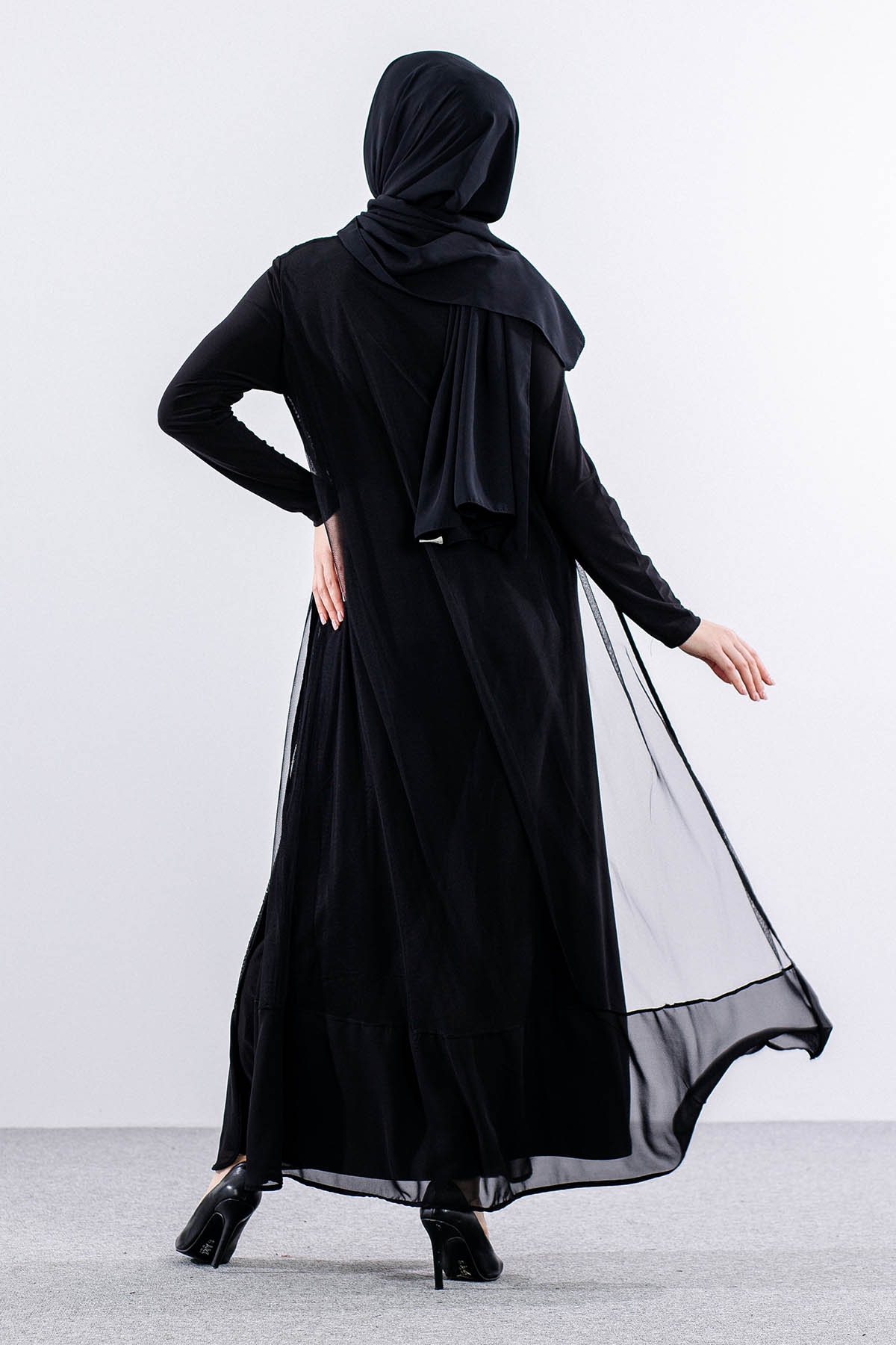 E478 şik Elbise 1-6 - Siyah - 6