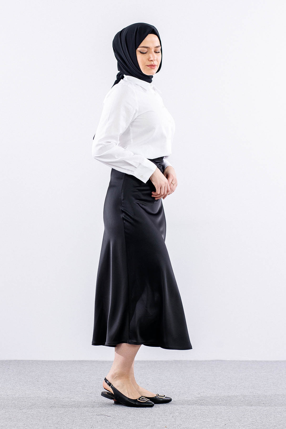 E9463 Saten Etek 36-42 - Siyah - 3