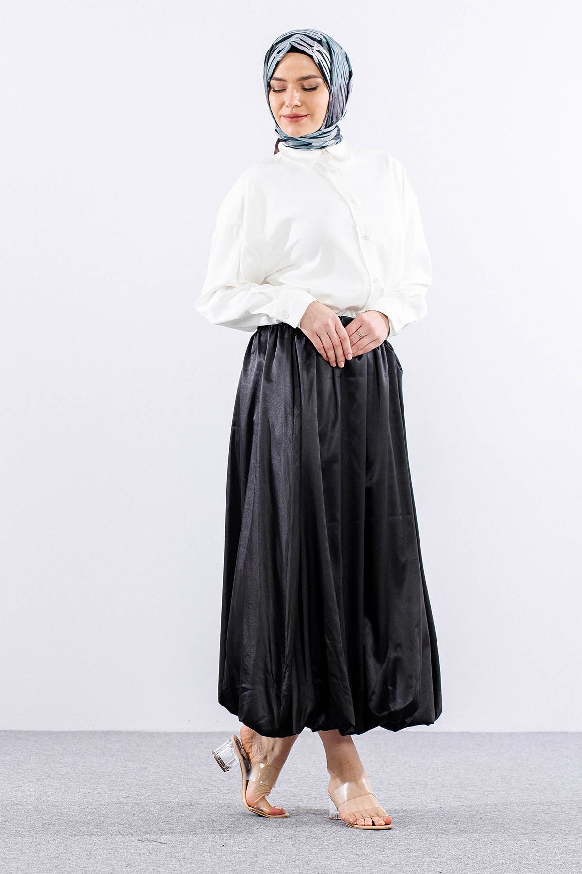 E9468-50 Saten Etek 38-42 - Siyah - 3