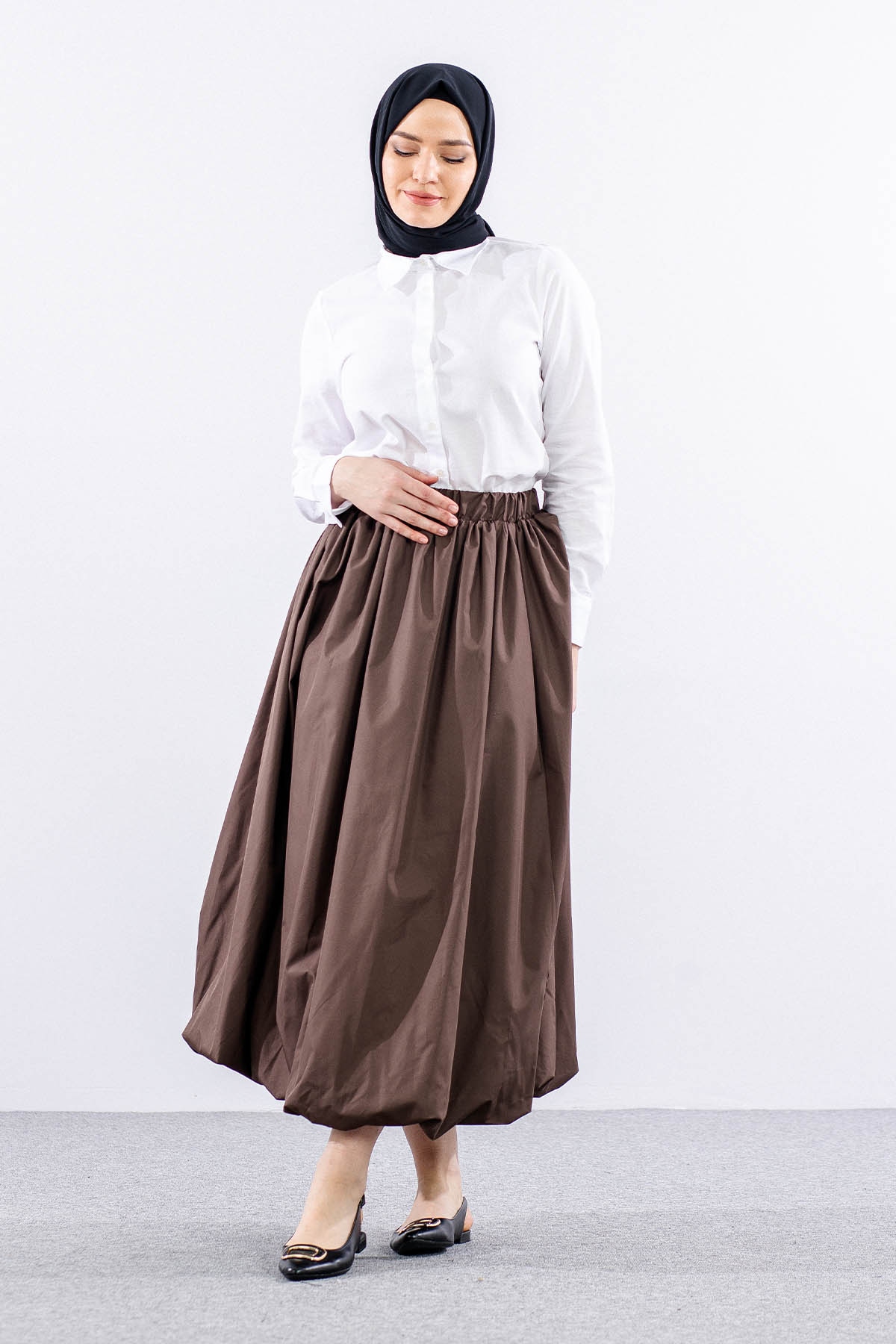 E9468 Balon Etek 38-42 - Kahve - 2