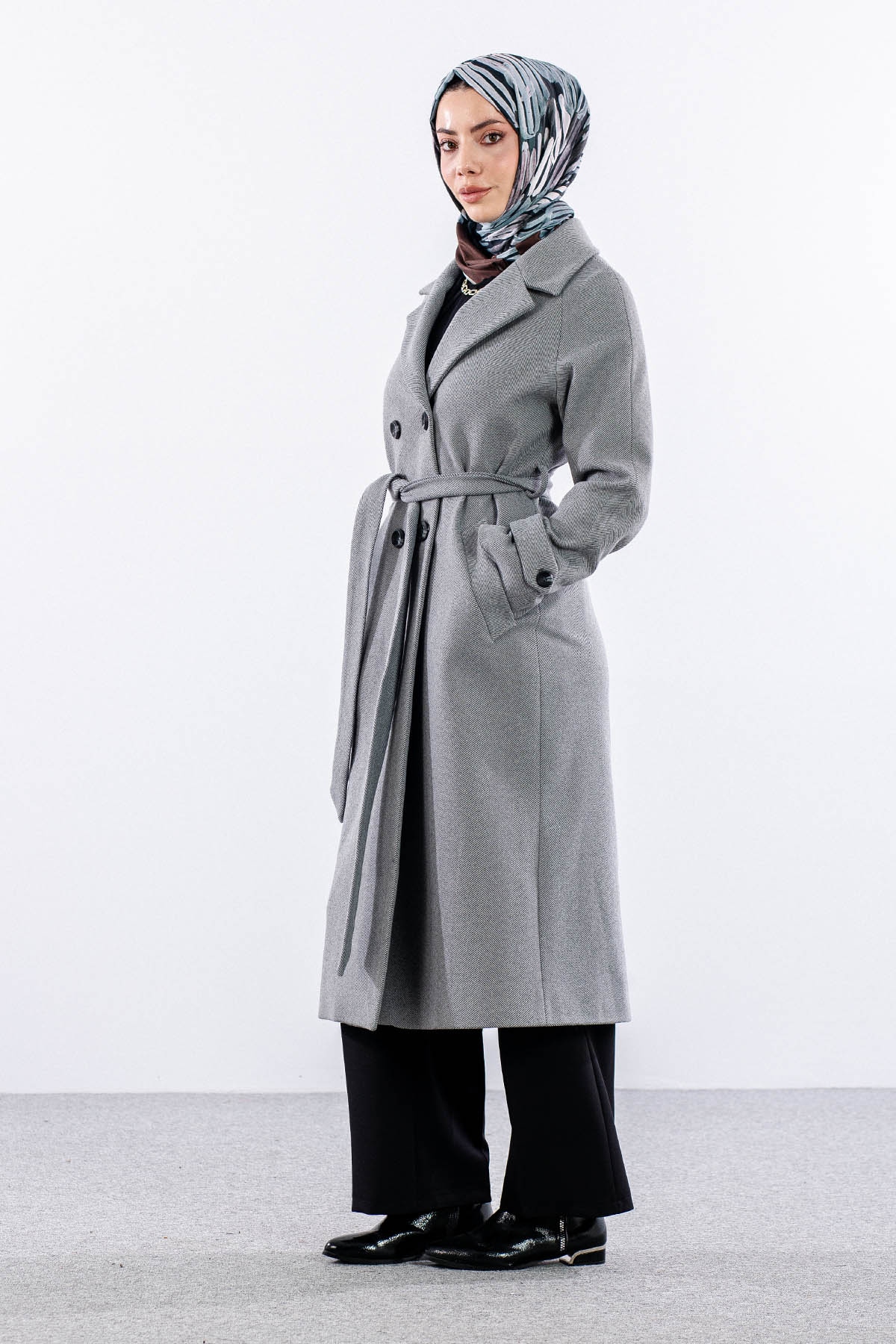 F-1458 Kaşe Kaban 38-48 Baliksirti - K_gri - 3