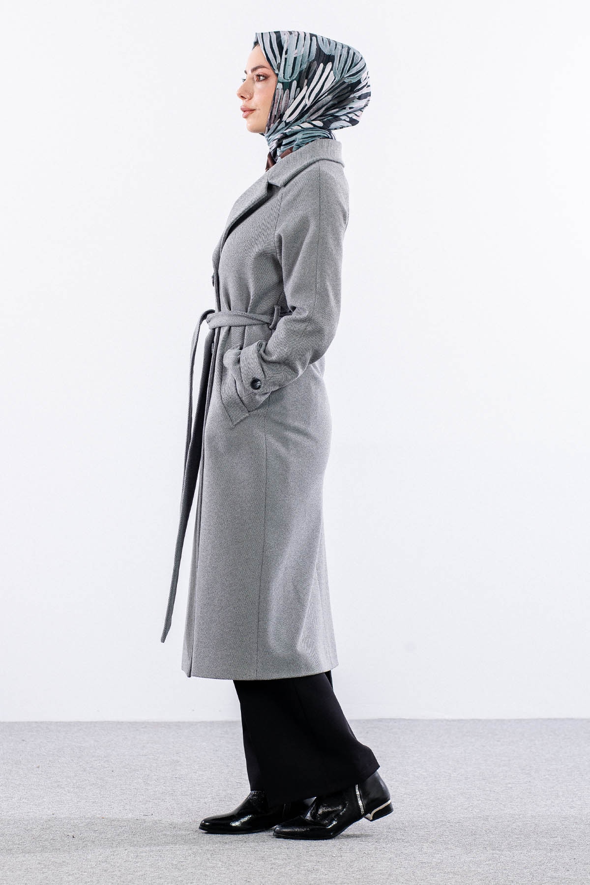 F-1458 Kaşe Kaban 38-48 Baliksirti - K_gri - 4