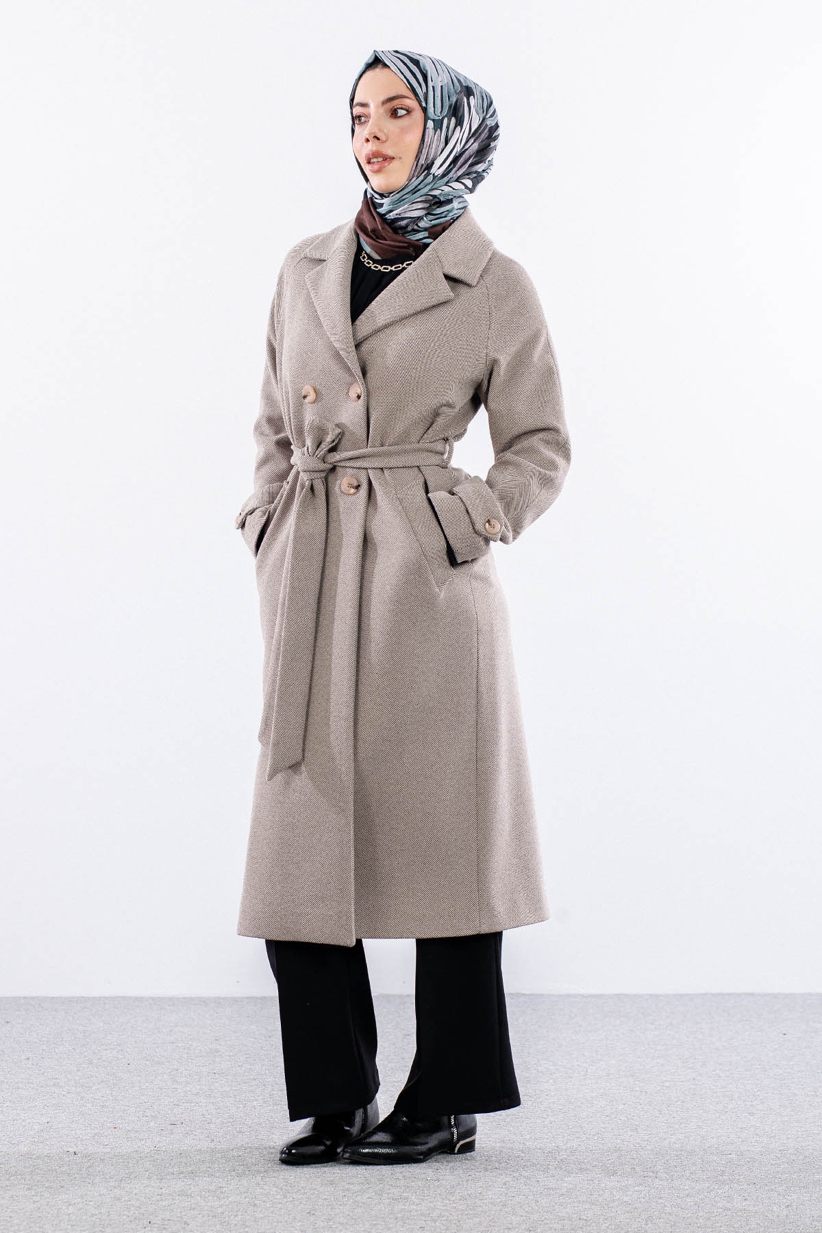 F-1458 Kaşe Kaban 38-48 Baliksirti - K_kahve - 1