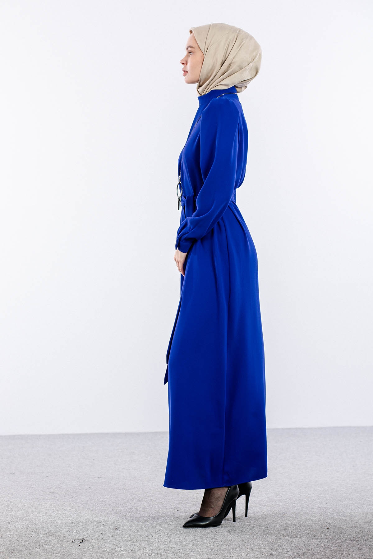 F-1504 Elbise 40-50 - Sax - 5