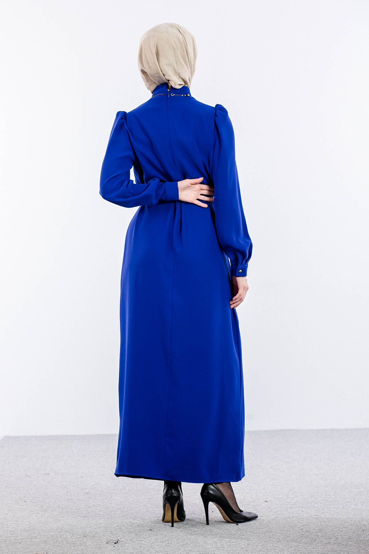 F-1504 Elbise 40-50 - Sax - 6